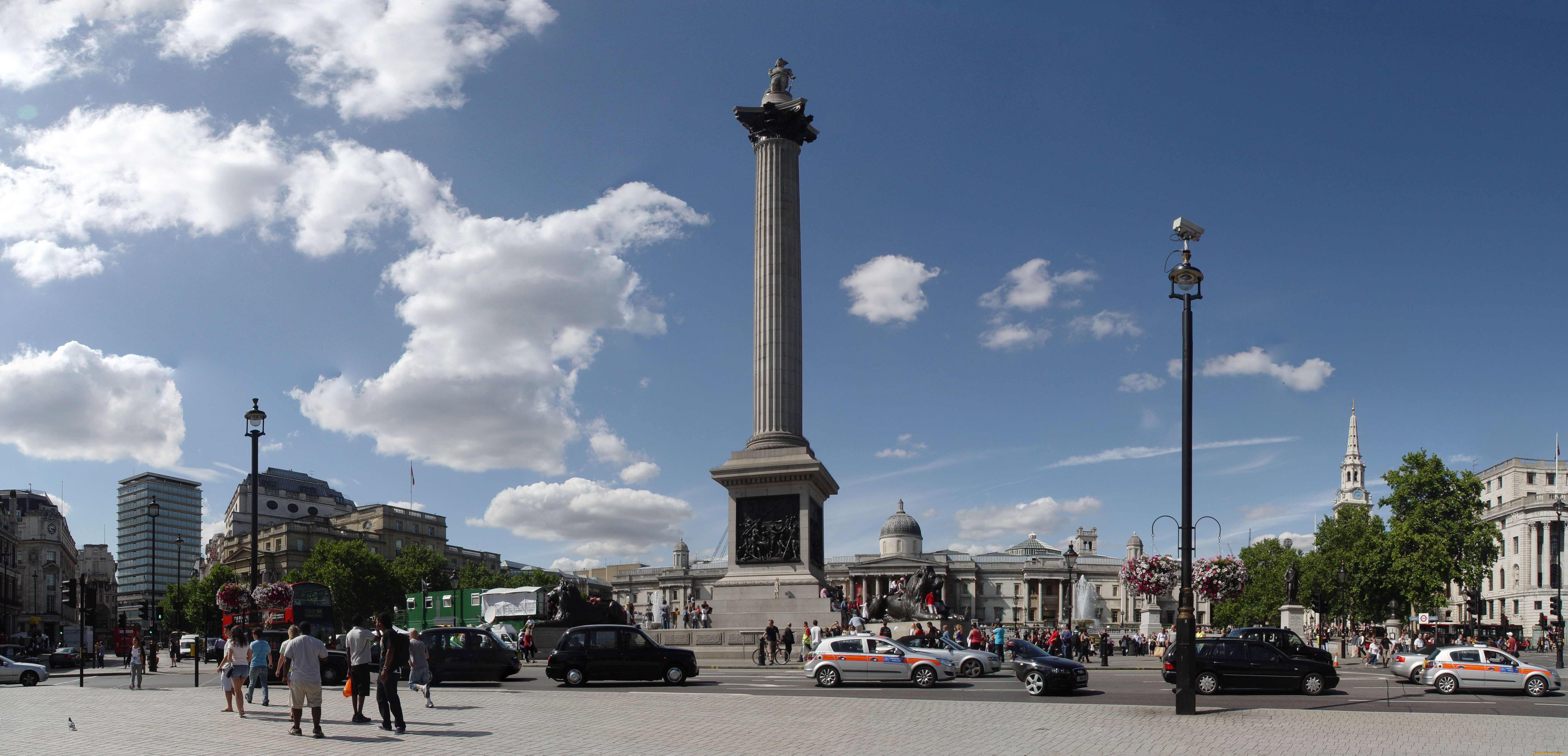 trafalgar, square, города, лондон, великобритания, англия