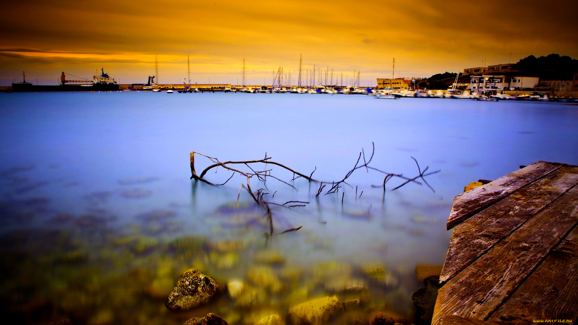 beautiful, dusk, природа, реки, озера, закат, причал, озеро