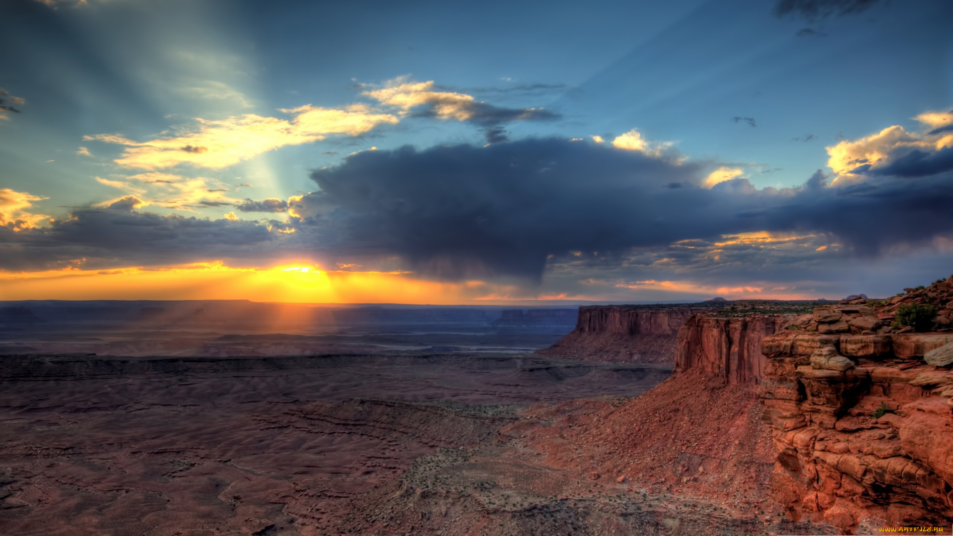 grandview, point, canyonlands, природа, горы, большой, каньон