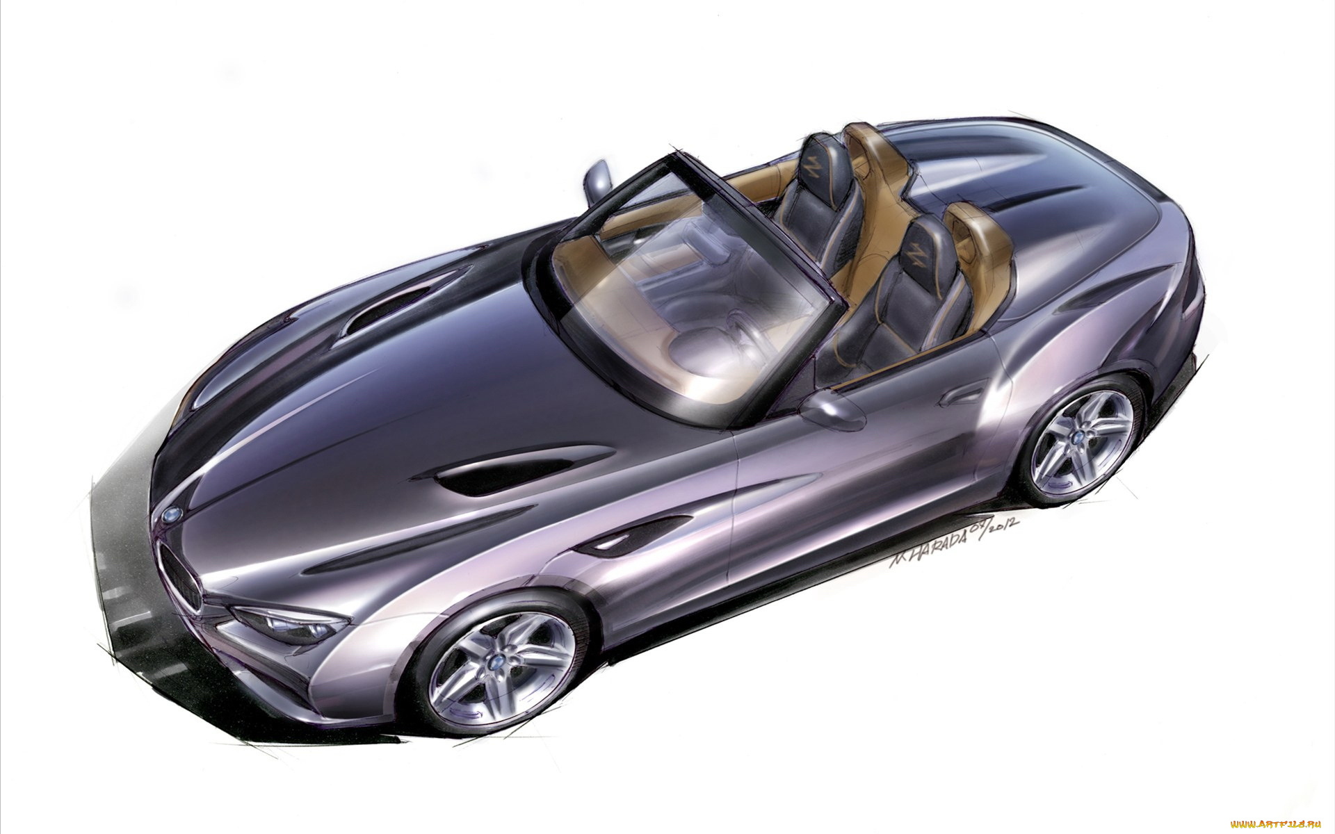 автомобили, рисованные, bmw