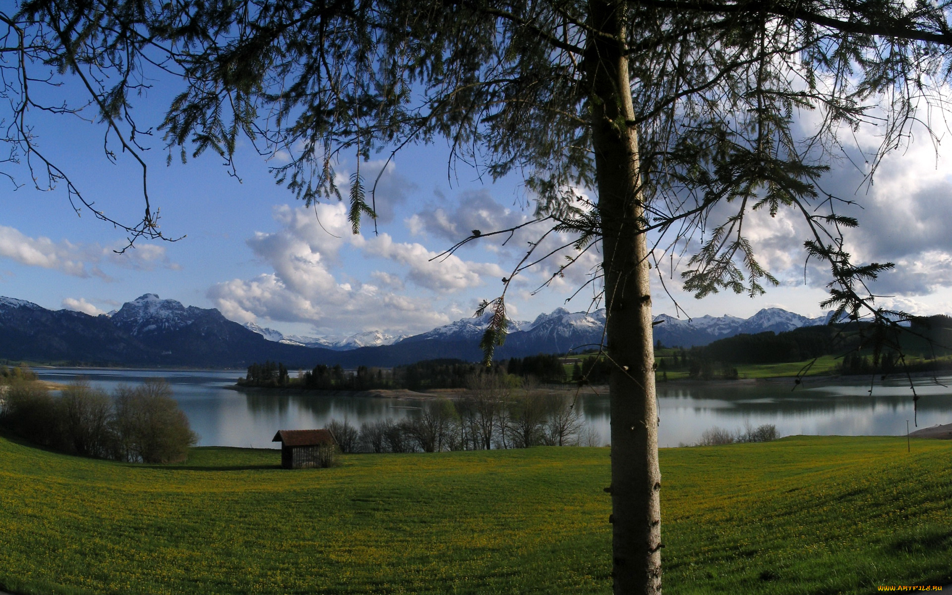 германия, бавария, природа, реки, озера, река