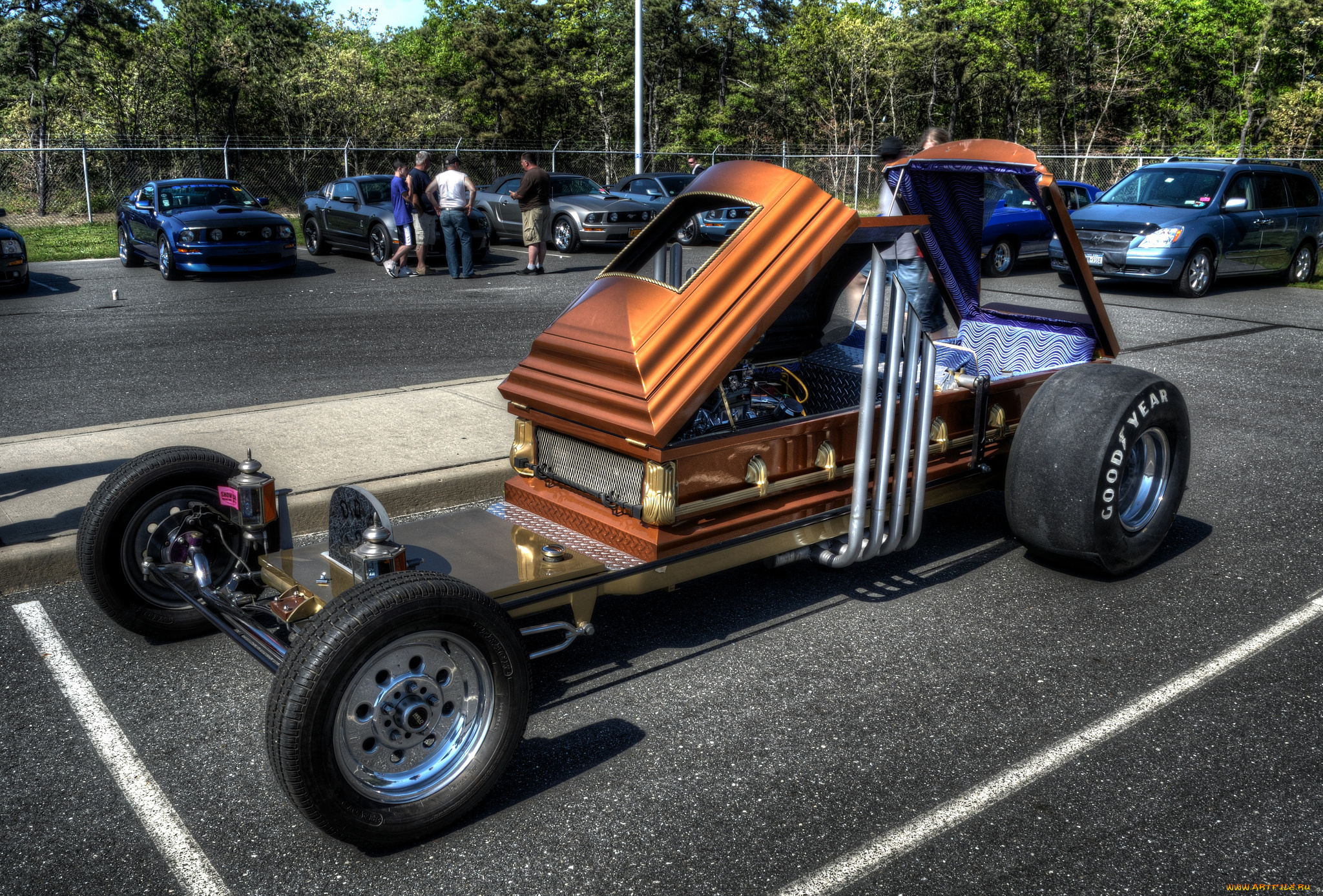 автомобили, выставки, уличные, фото, гроб, стоянка, custom, car