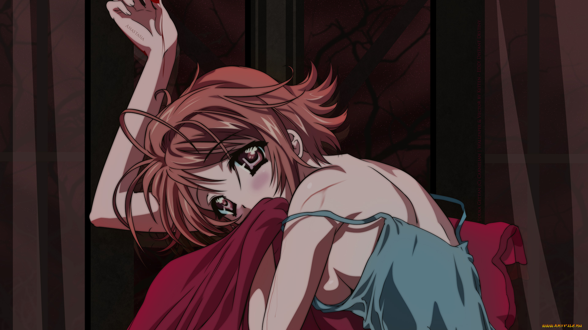 makoto, inukai, аниме, touka, gettan, рука, девочка