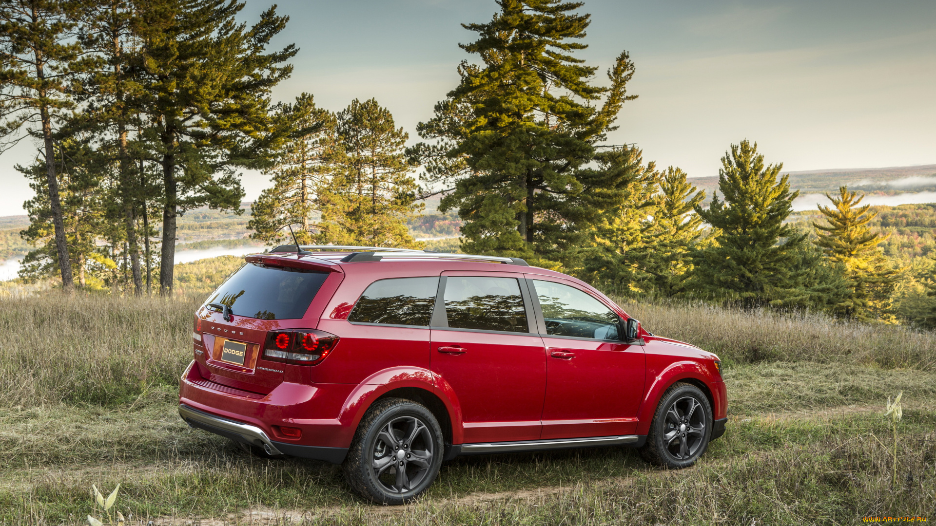 2014, dodge, journey, crossroad, автомобили, dodge, crossroad, journey, бордовый, пейзаж