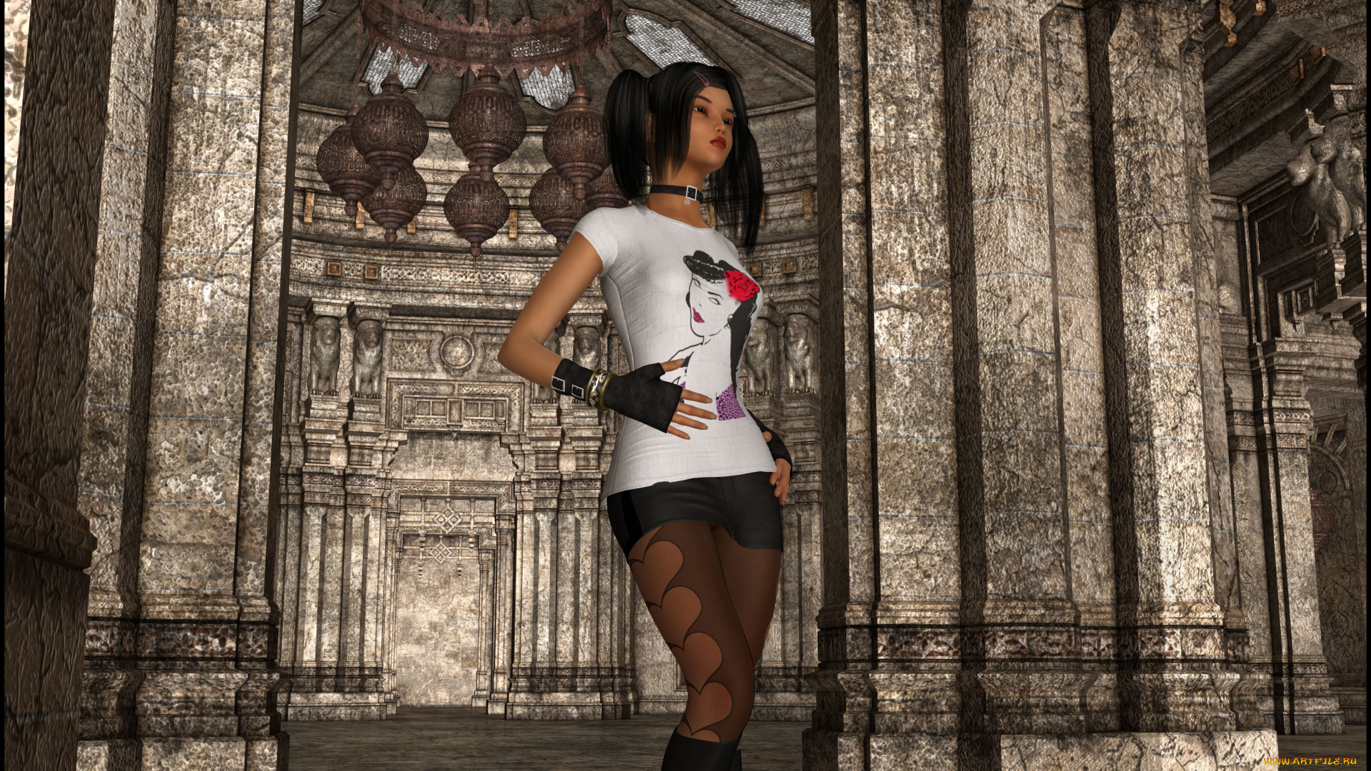 3д, графика, люди, , people, взгляд, девушка