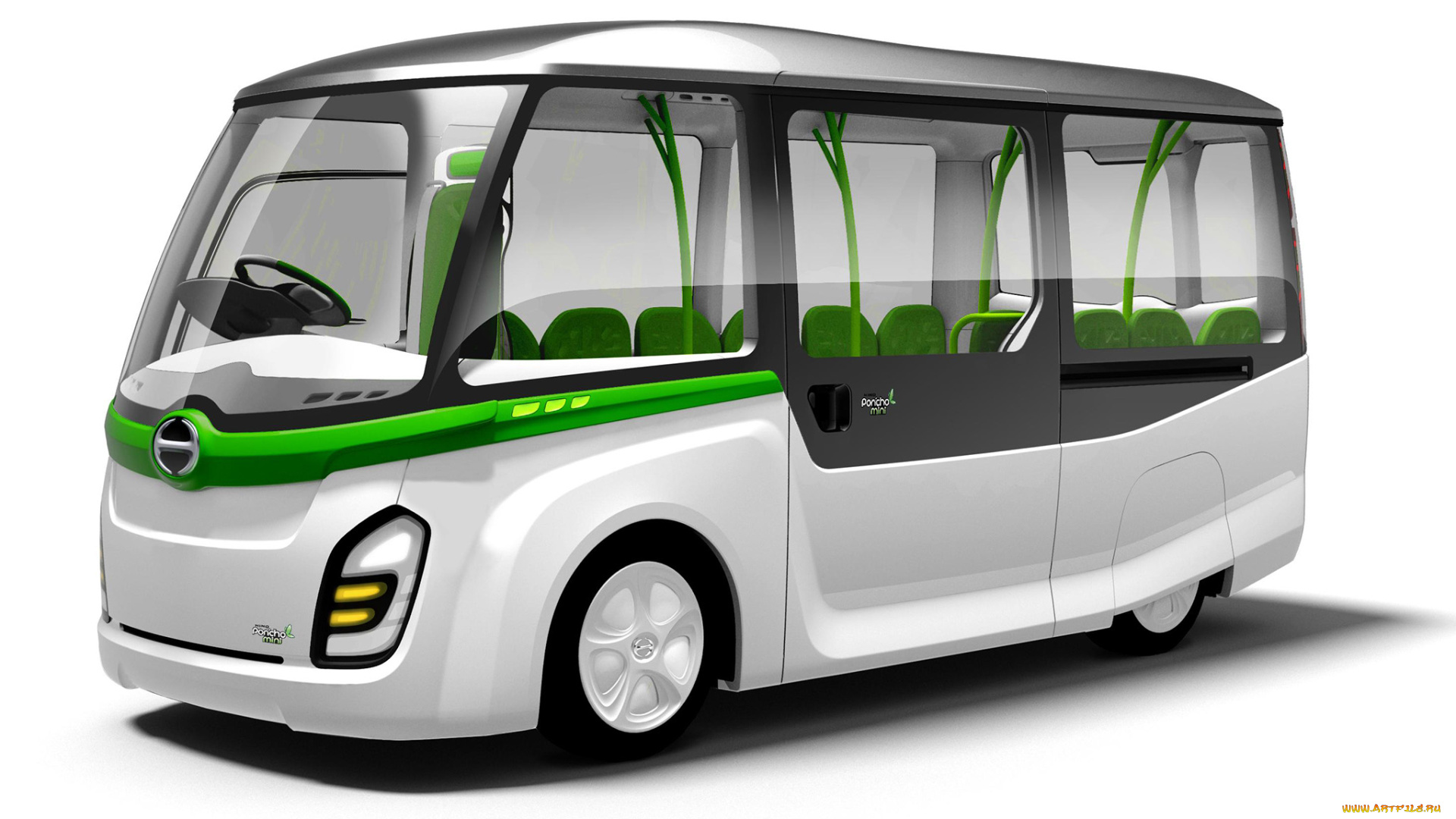 автомобили, 3д, poncho, hino, mini, concept