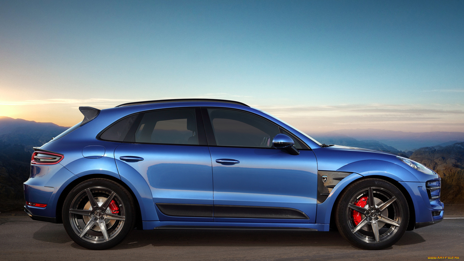 автомобили, porsche, 2014г, синий, ursa, 95b, macan, topcar