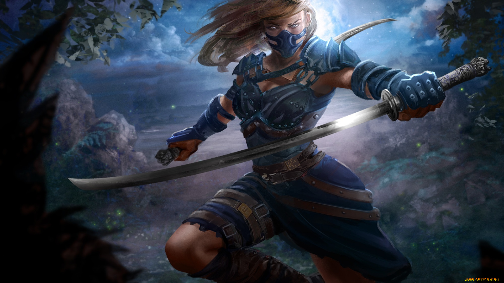 фэнтези, девушки, маска, взгляд, девушка