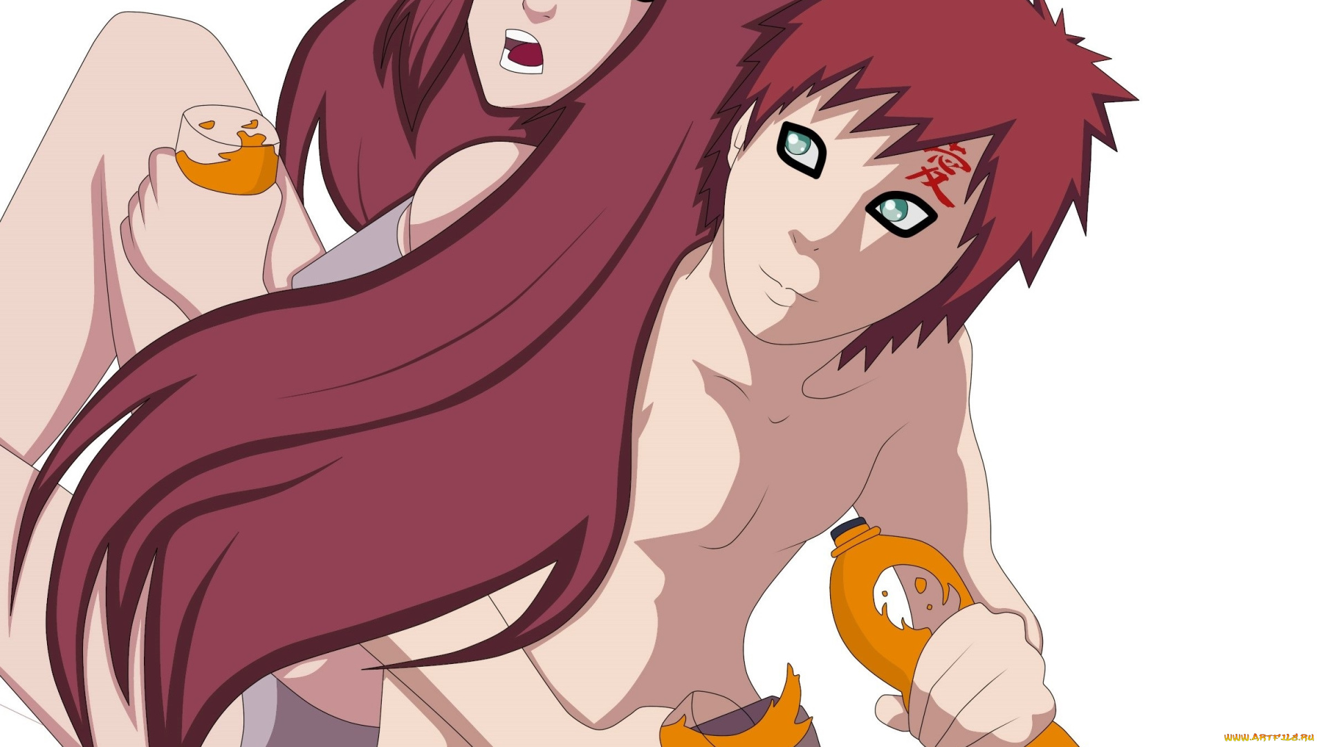 векторная, графика, люди, девочка, мальчик