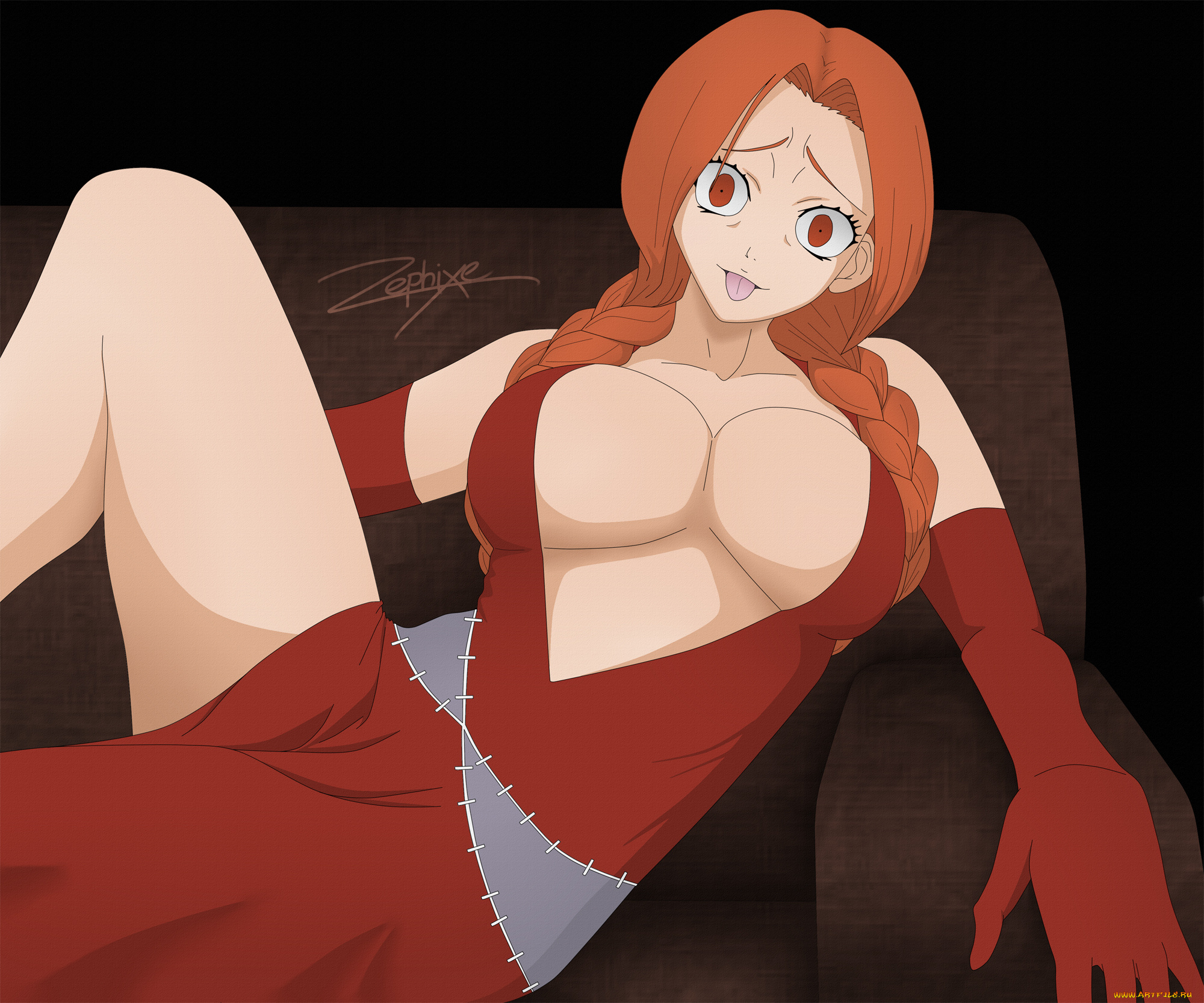 векторная, графика, девушки, взгляд, девушка