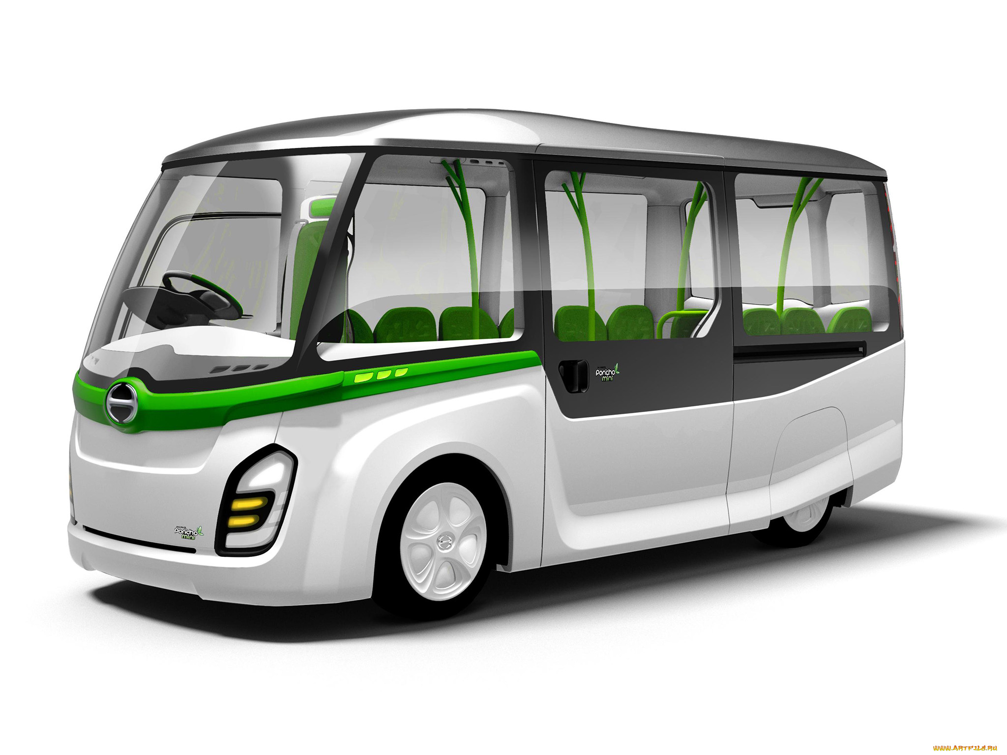 автомобили, 3д, poncho, hino, mini, concept