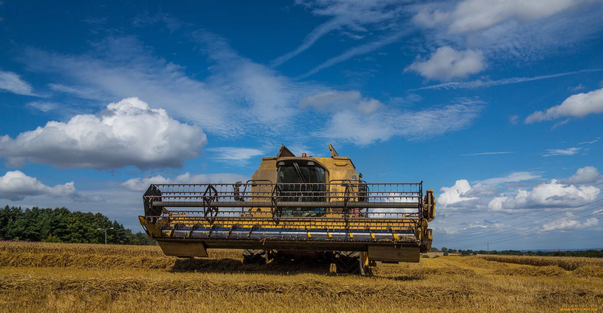 техника, комбайны, комбайн, поле