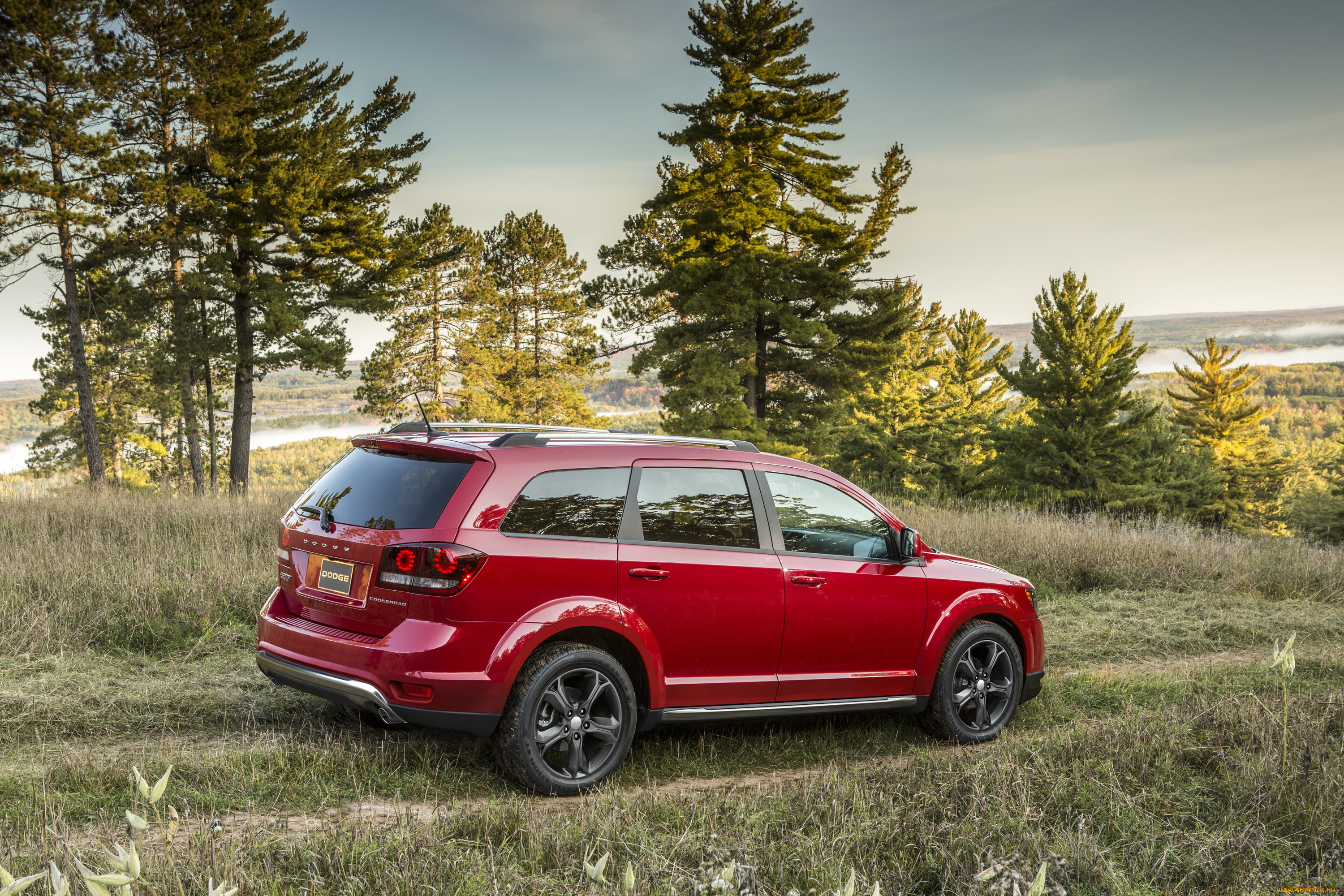 2014, dodge, journey, crossroad, автомобили, dodge, crossroad, journey, бордовый, пейзаж