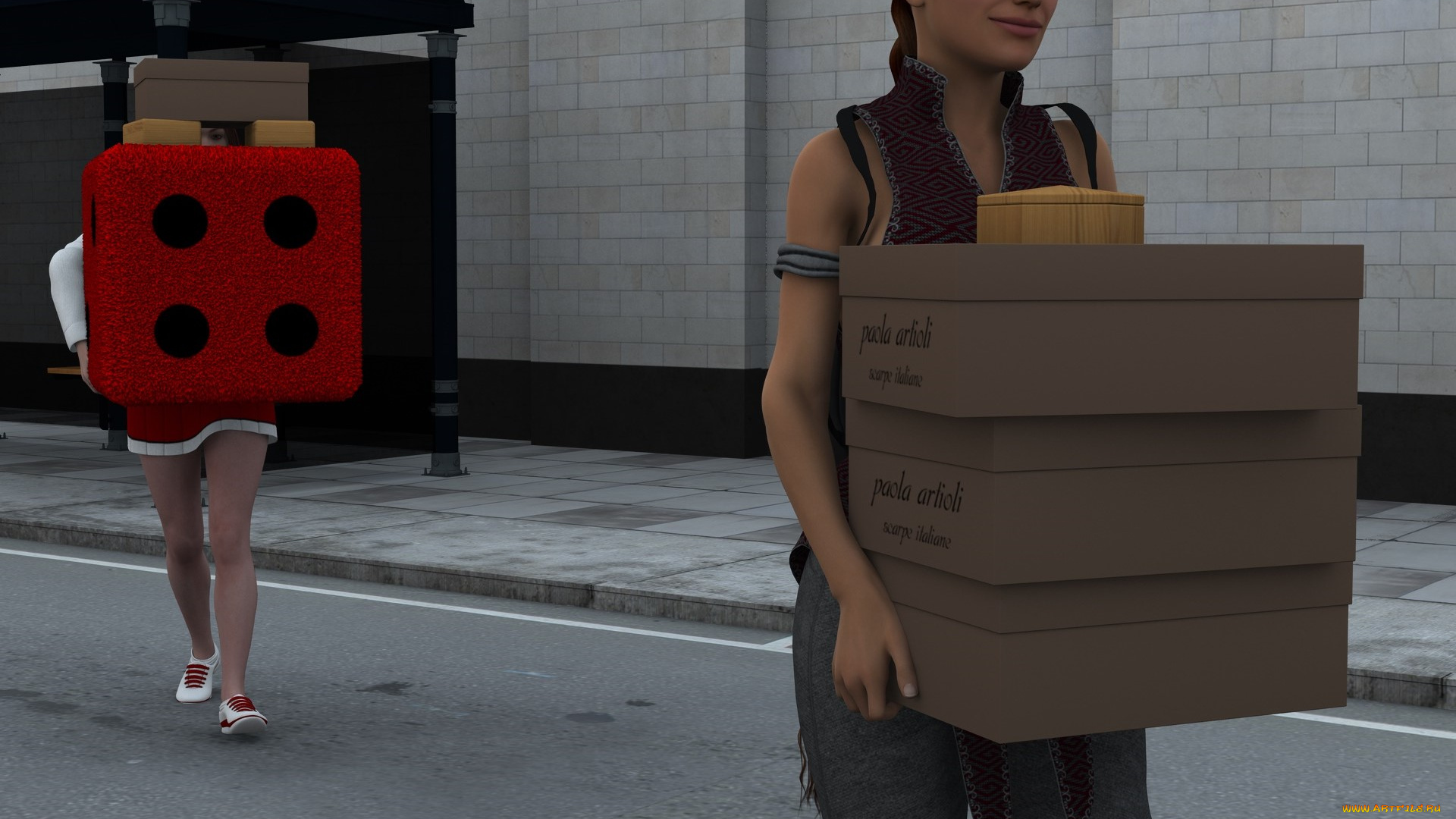 3д, графика, люди, , people, девушки, фон, взгляд