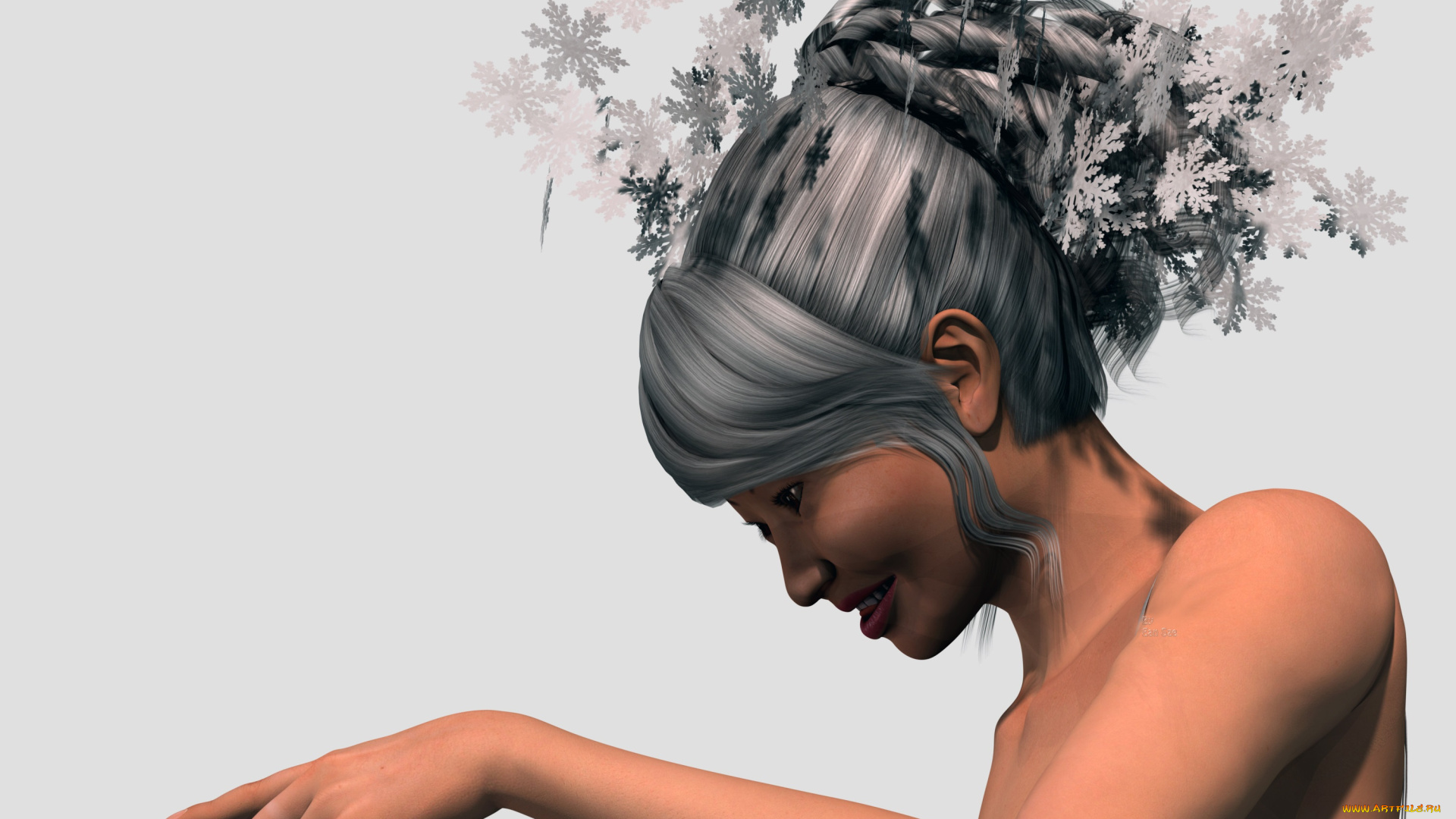 3д, графика, портрет, , portraits, фон, взгляд, девушка