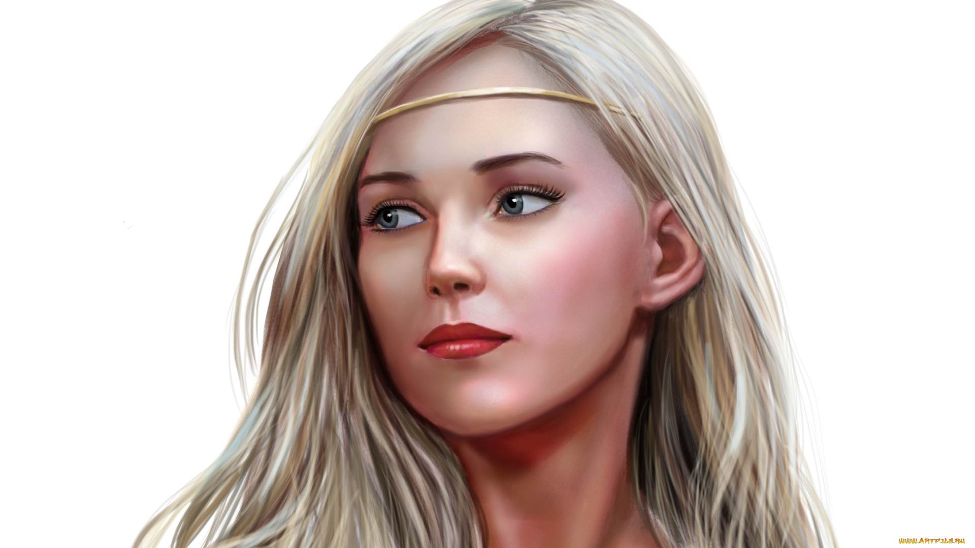 рисованное, люди, фон, взгляд, девушка