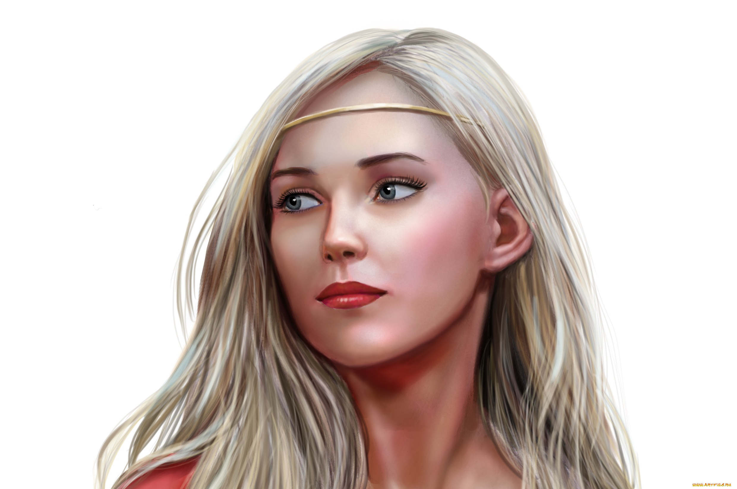 рисованное, люди, фон, взгляд, девушка