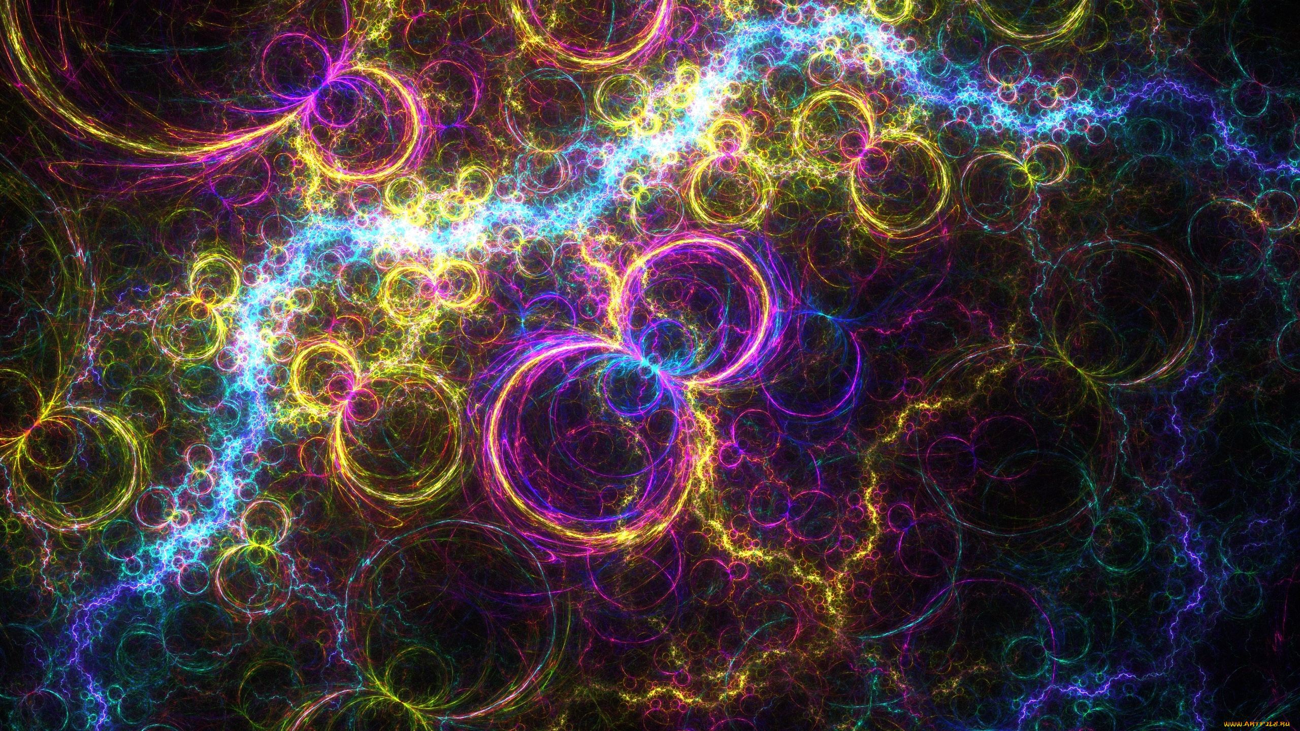 3д, графика, абстракция, , abstract, узоры, фрактал, абстракция, орнамент, фигуры, круги, молнии, свечение, рисунок