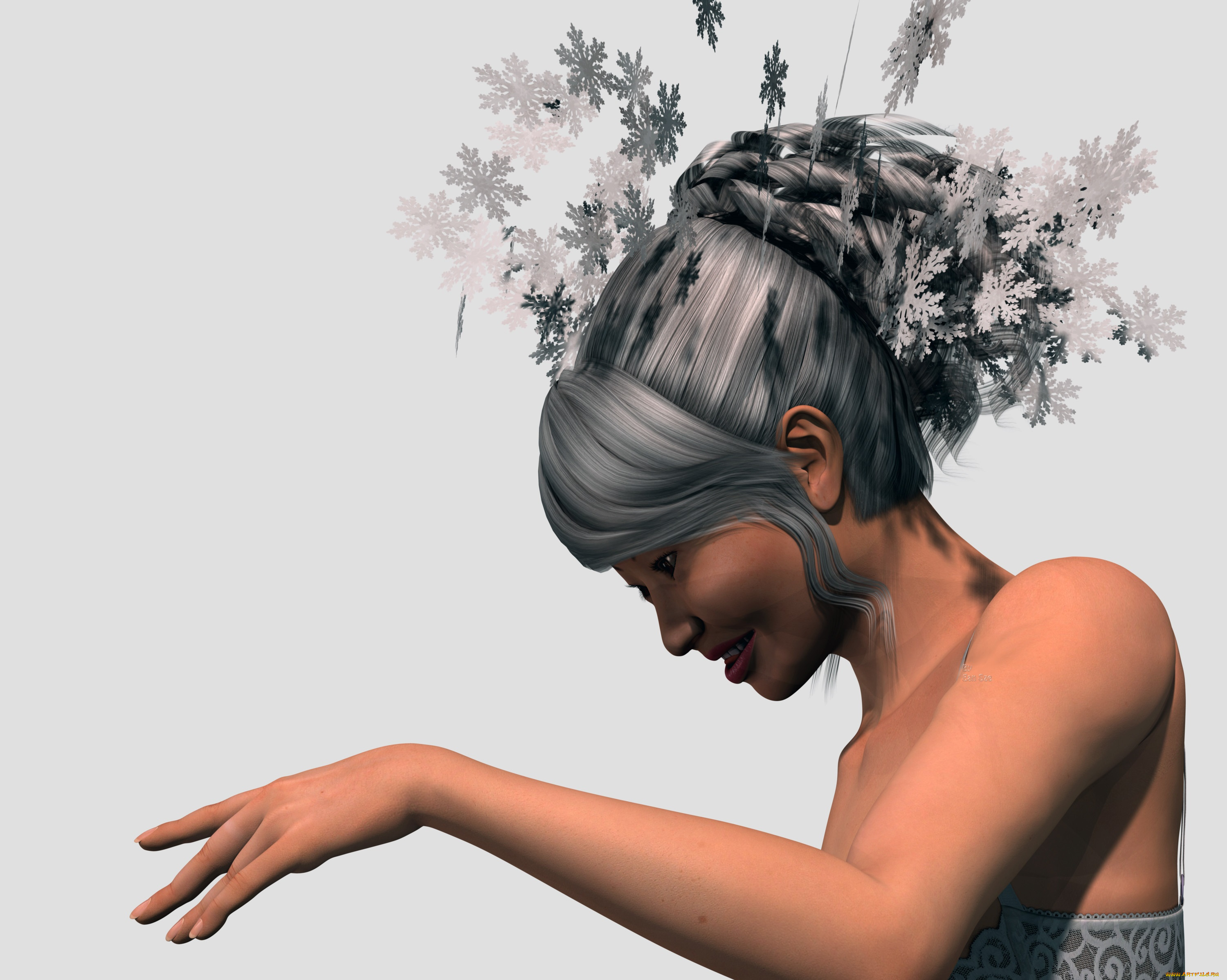 3д, графика, портрет, , portraits, фон, взгляд, девушка