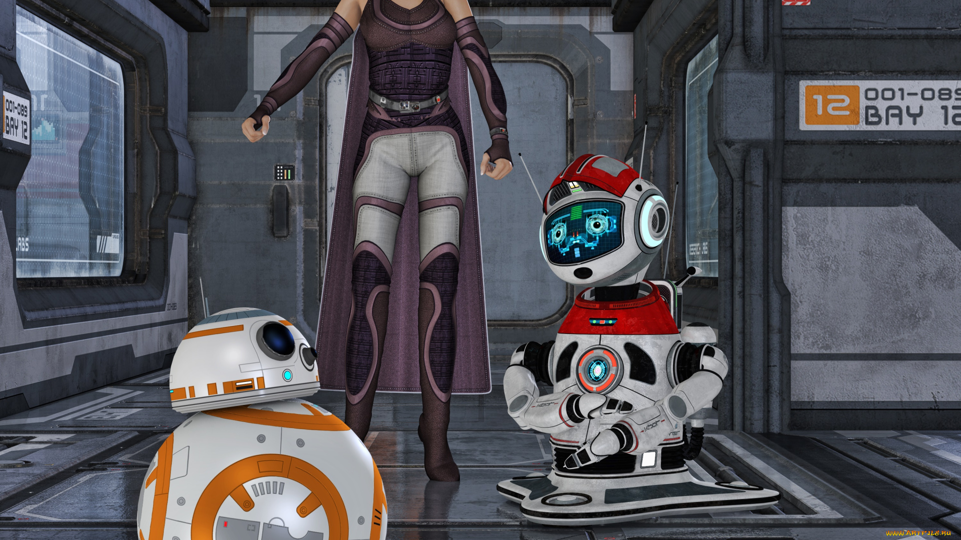 3д, графика, фантазия, , fantasy, девушка, взгляд, фон