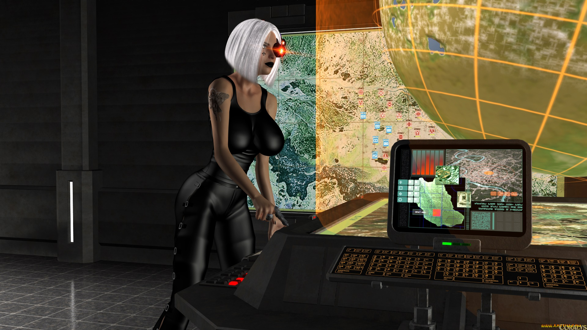 3д, графика, фантазия, , fantasy, фон, взгляд, девушка