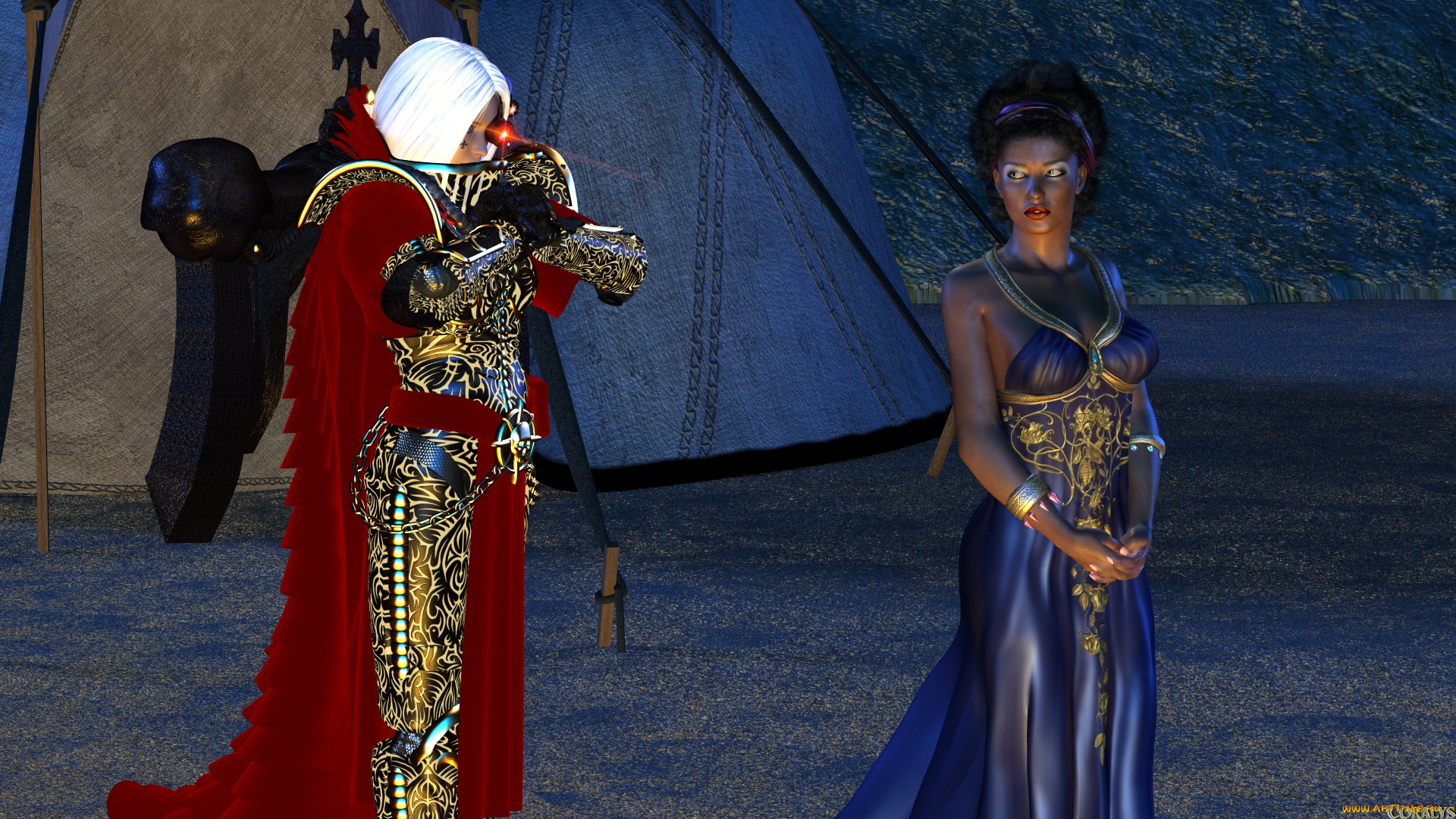 3д, графика, фантазия, , fantasy, фон, взгляд, девушки