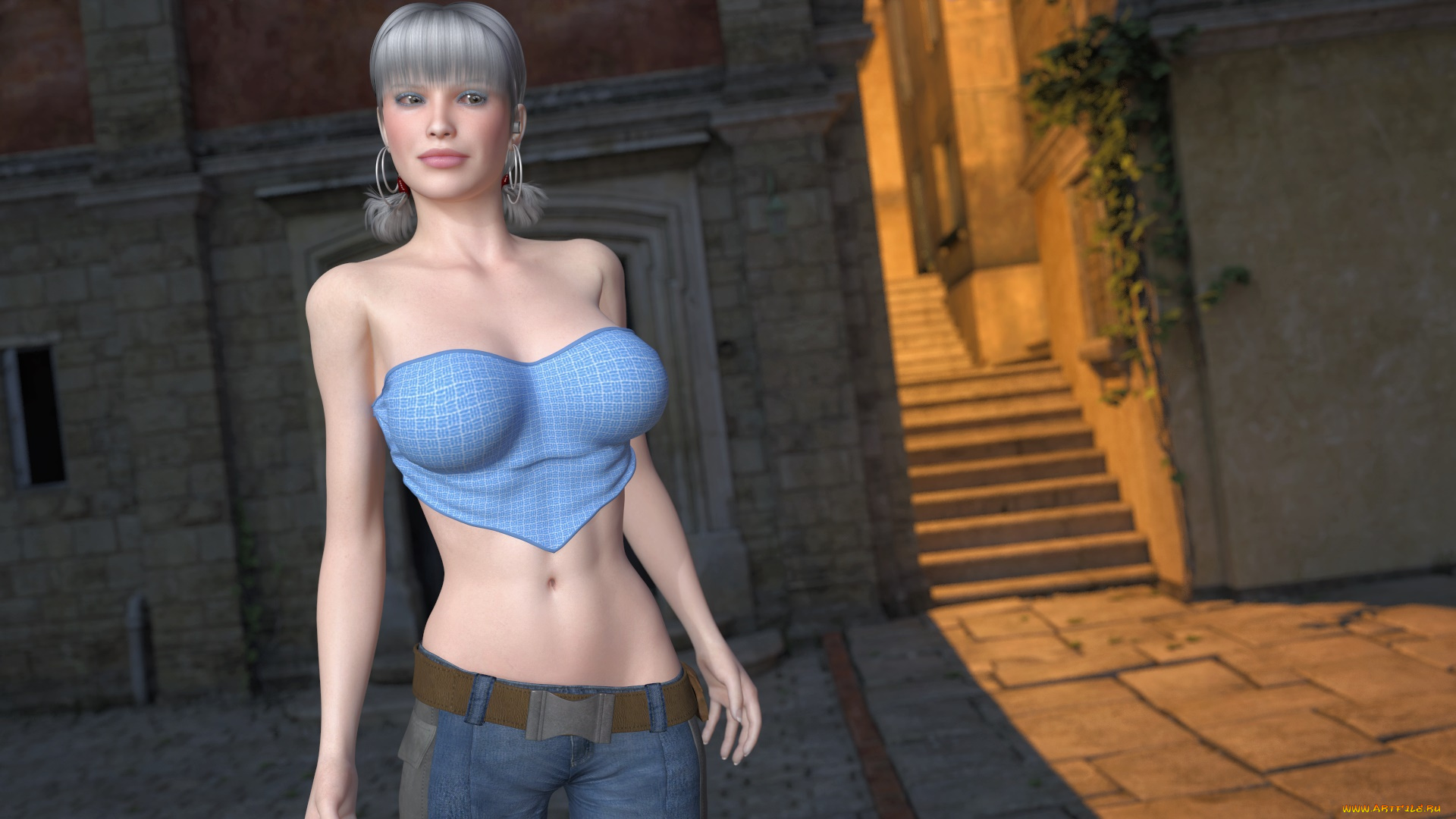 3д, графика, люди, , people, девушка, взгляд, фон