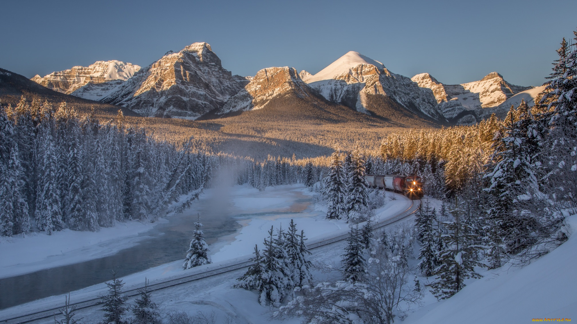 техника, поезда, локомотив, рельсы, состав