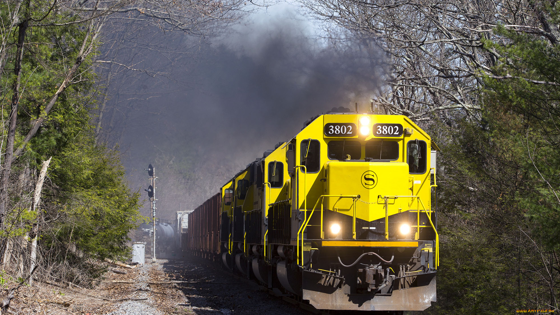 техника, поезда, локомотив, рельсы, состав