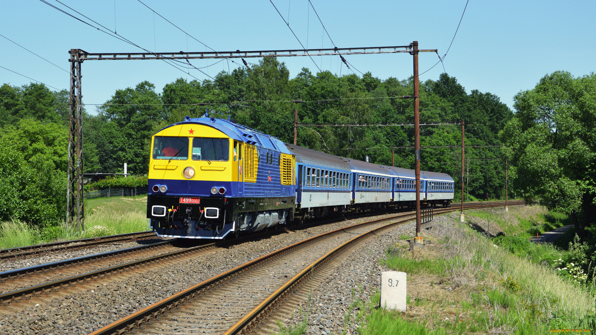 техника, поезда, локомотив, рельсы, состав