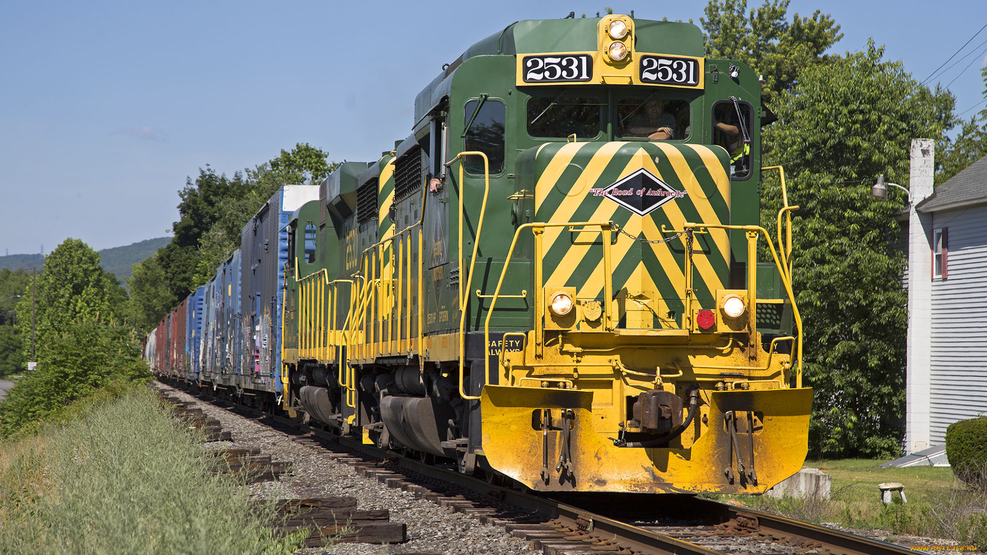 техника, поезда, локомотив, рельсы, состав