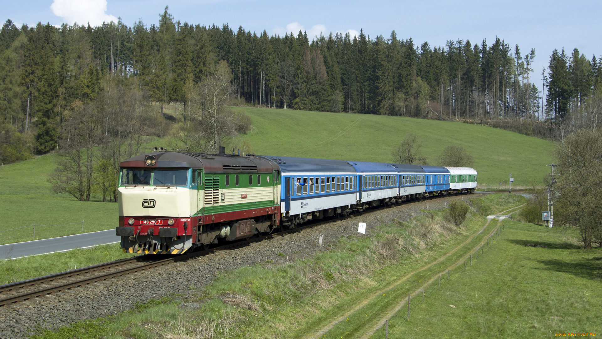 техника, поезда, рельсы, состав, локомотив