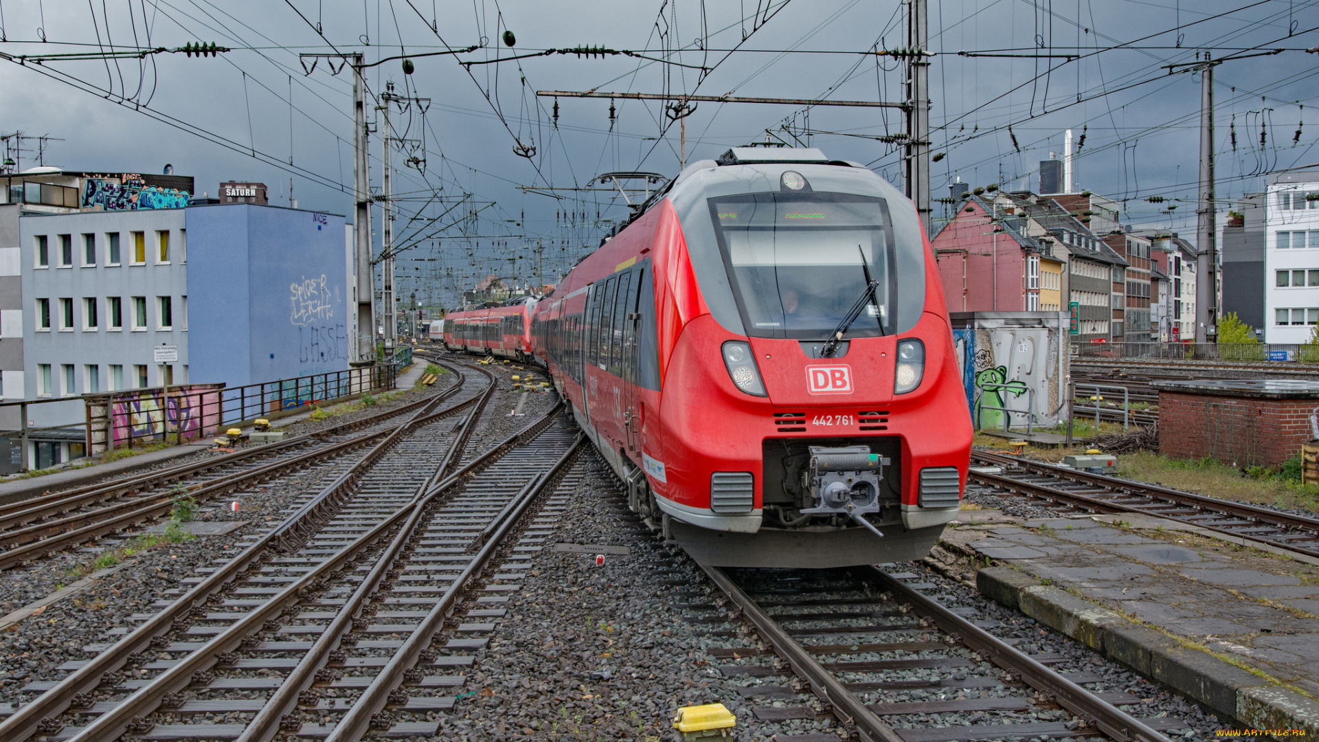 техника, поезда, состав, локомотив, рельсы