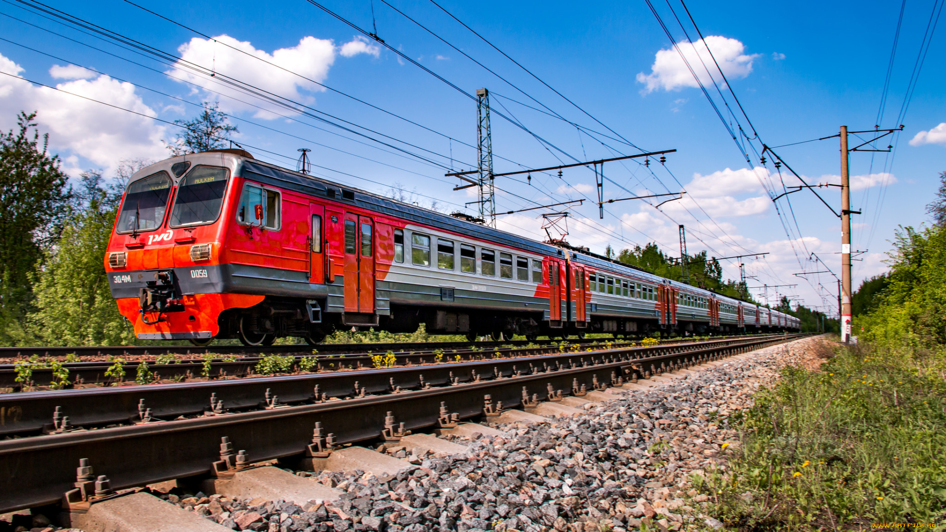 техника, поезда, состав, локомотив, рельсы