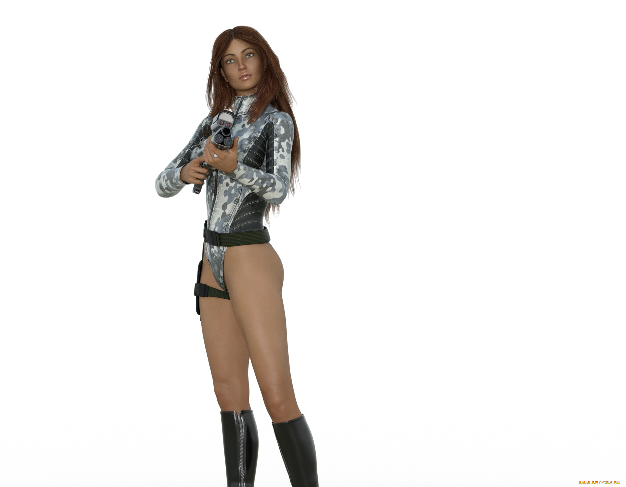 3д, графика, люди, , people, оружие, фон, девушка, взгляд