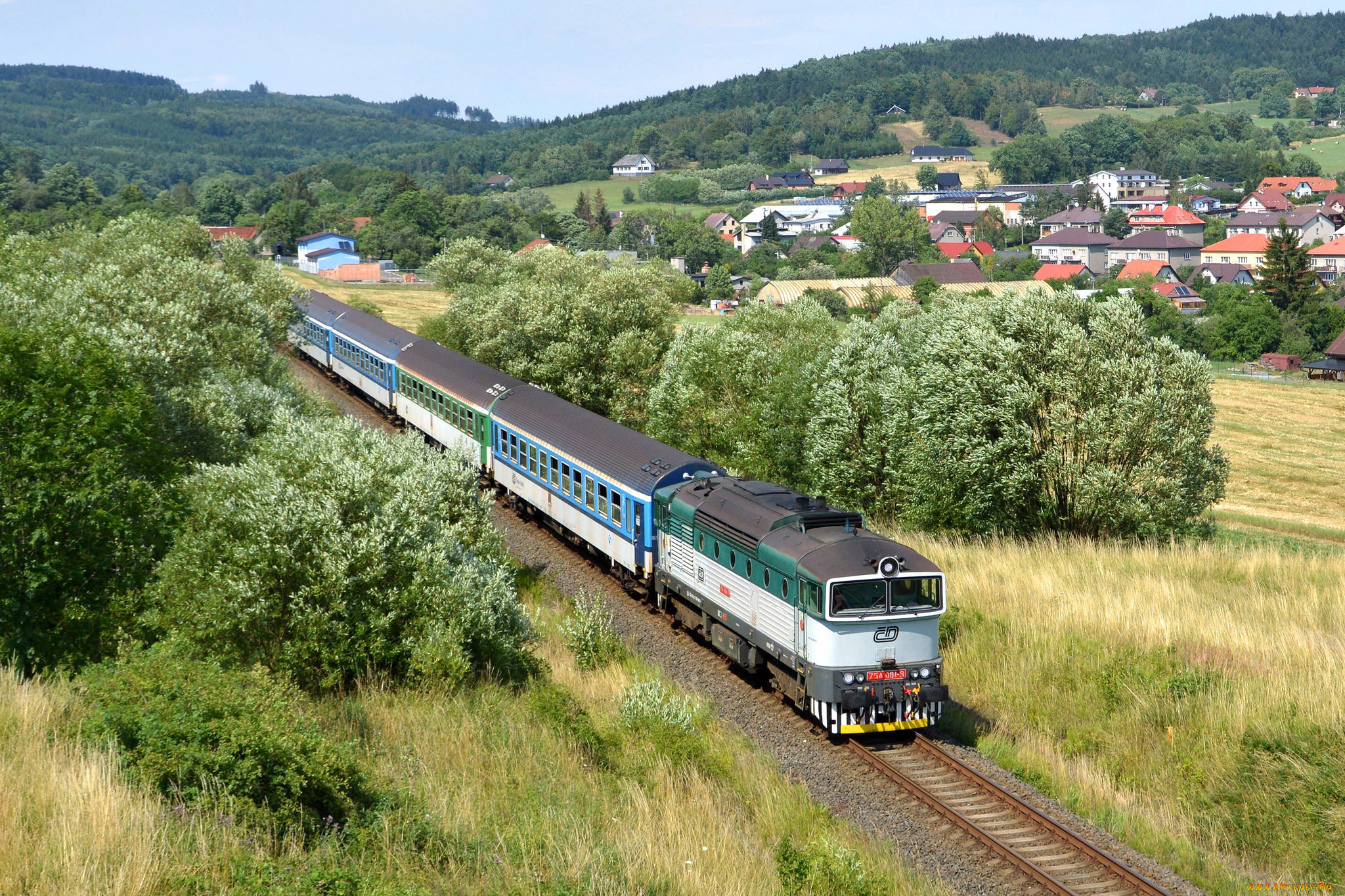 техника, поезда, локомотив, рельсы, состав