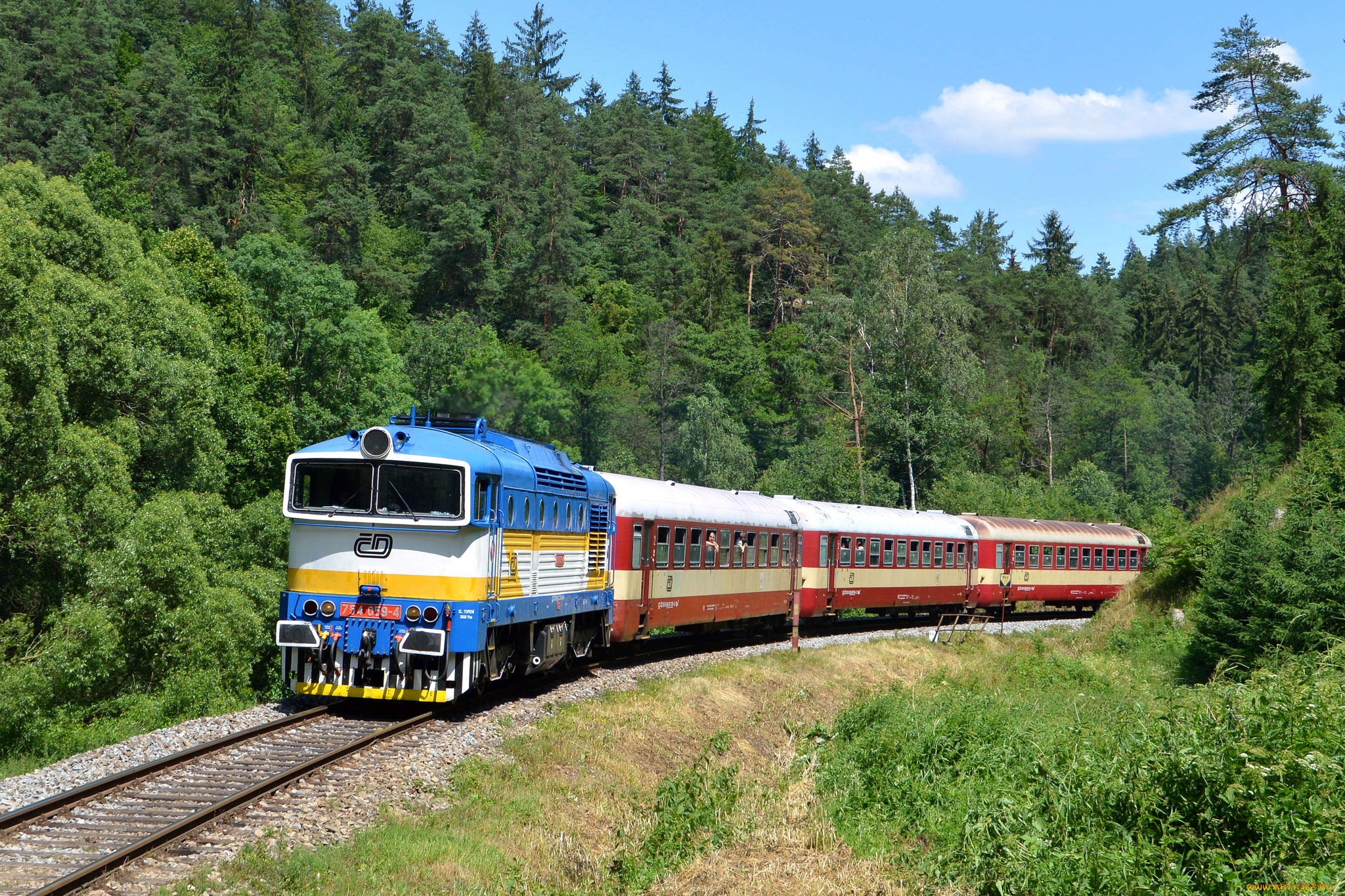 техника, поезда, локомотив, состав, рельсы