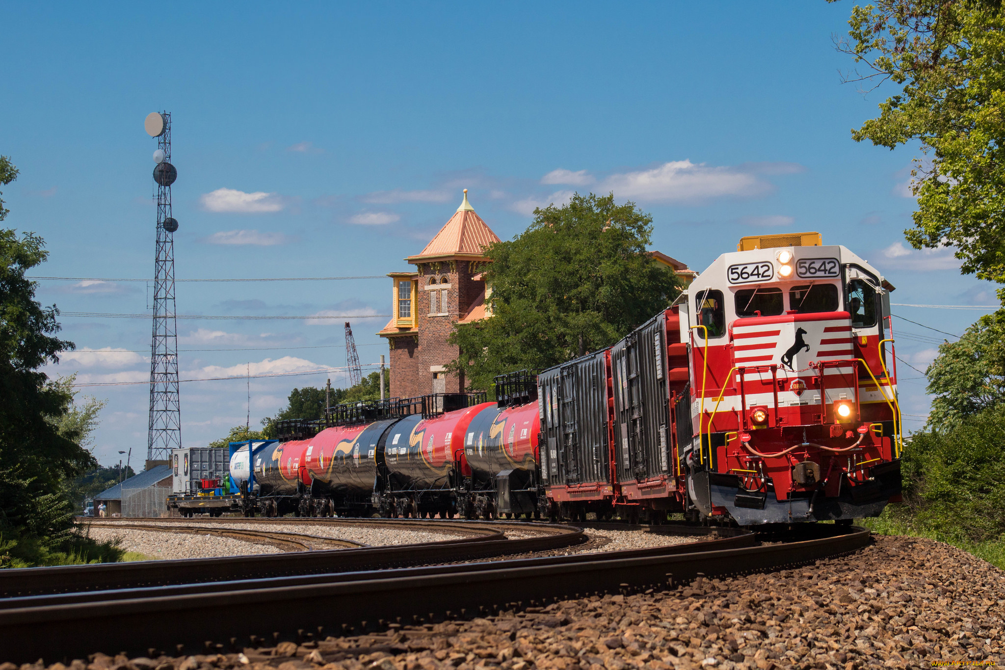 техника, поезда, рельсы, состав, локомотив