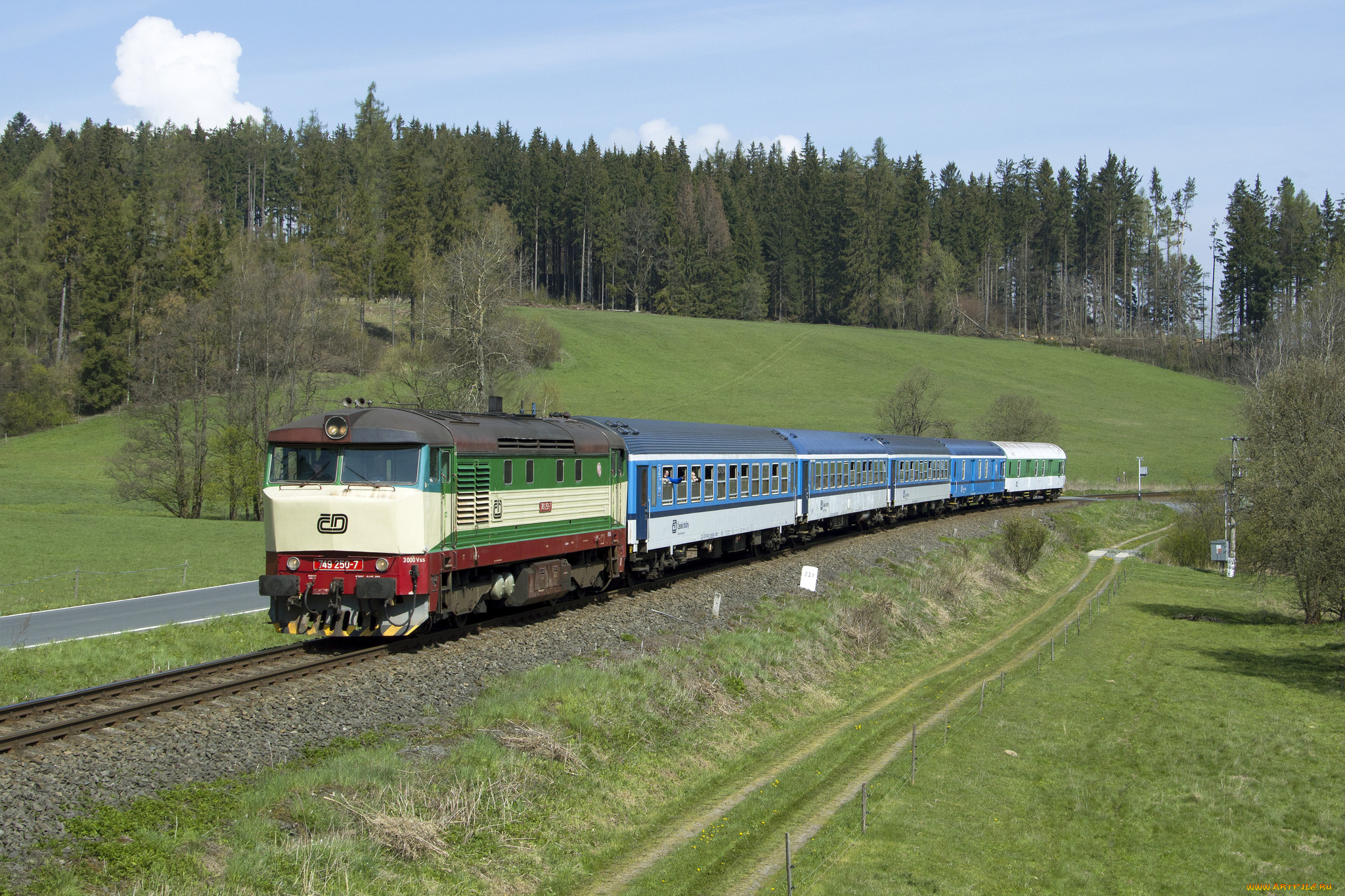 техника, поезда, рельсы, состав, локомотив