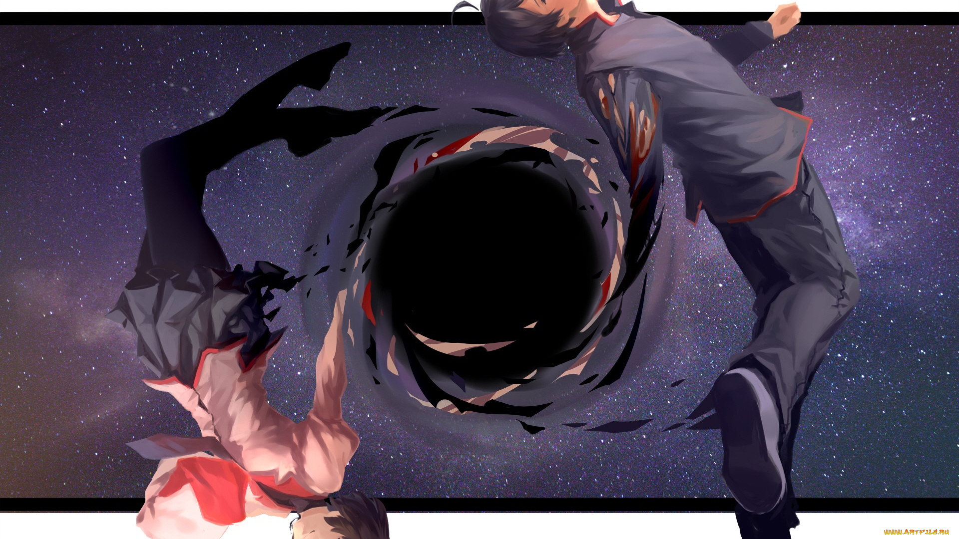 аниме, bakemonogatari, двое