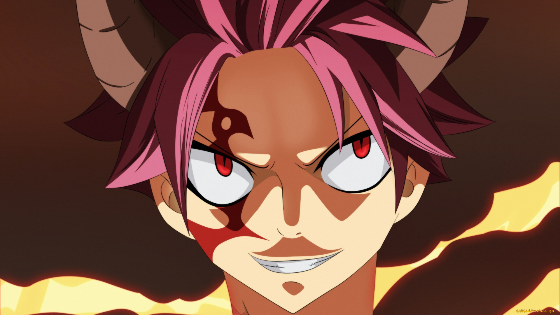 аниме, fairy, tail, нацу, демон