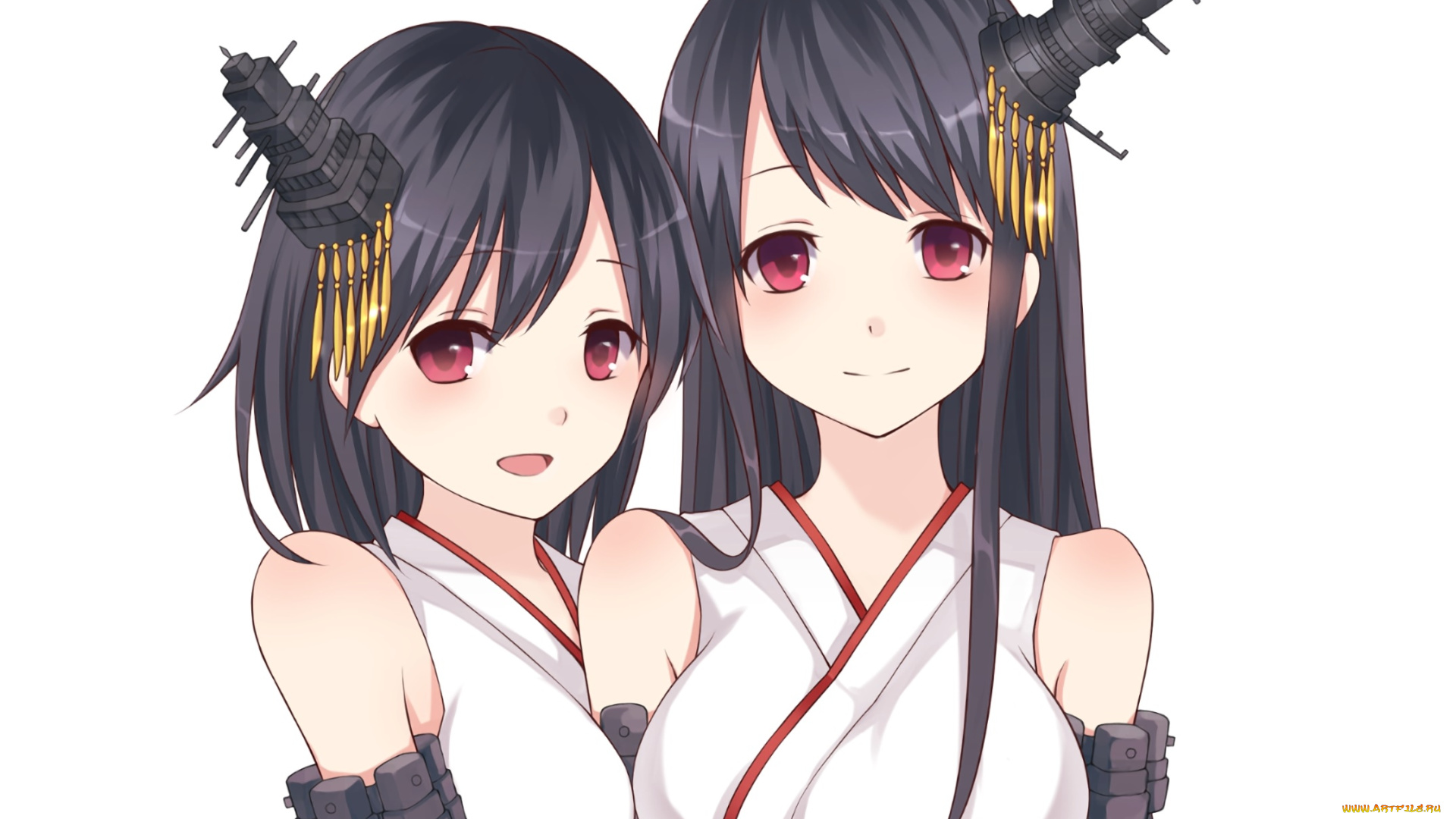 аниме, kantai, collection, фон, взгляд, девушки