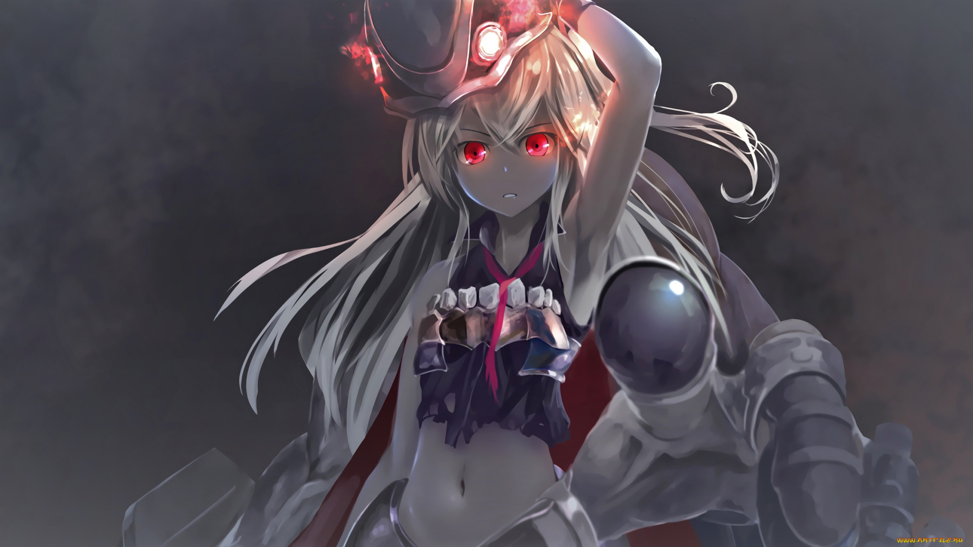 аниме, kantai, collection, фон, взгляд, девушка