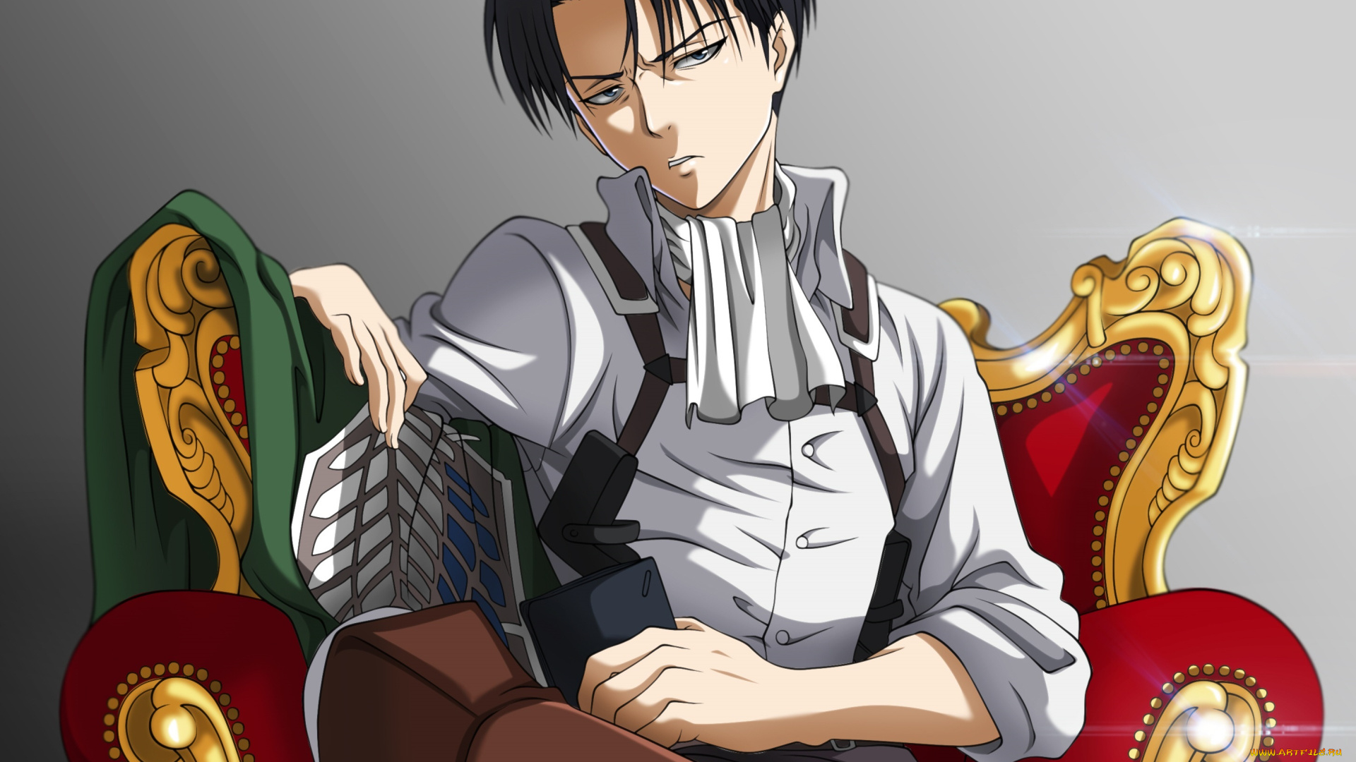 аниме, shingeki, no, kyojin, леви