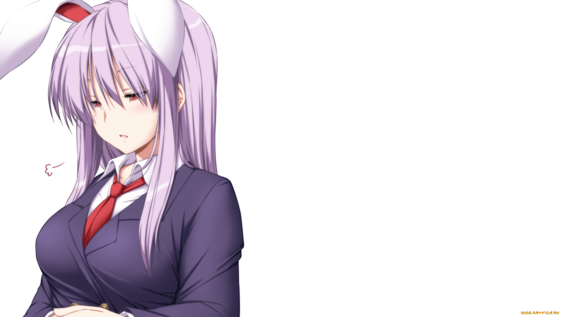 аниме, touhou, девушка, взгляд, фон