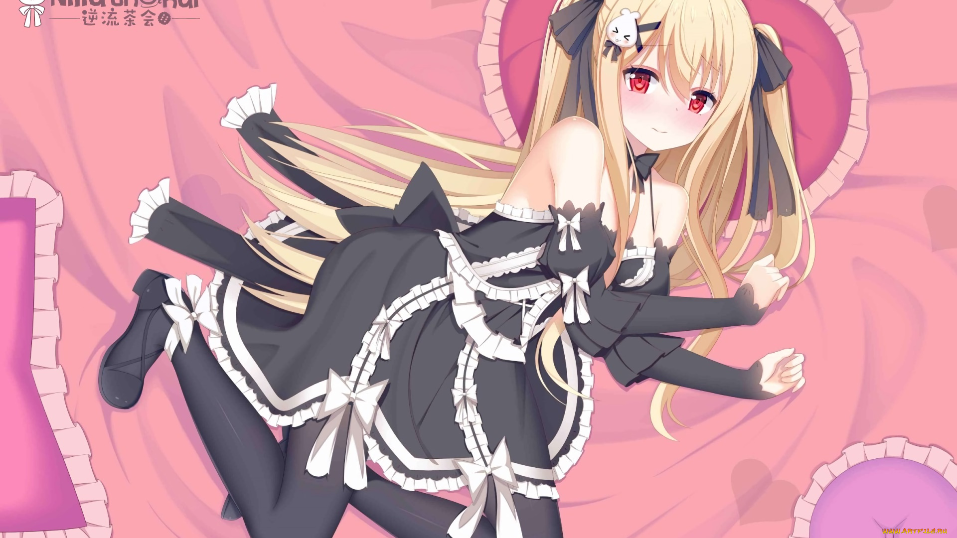 аниме, unknown, , другое, девушка, взгляд, фон