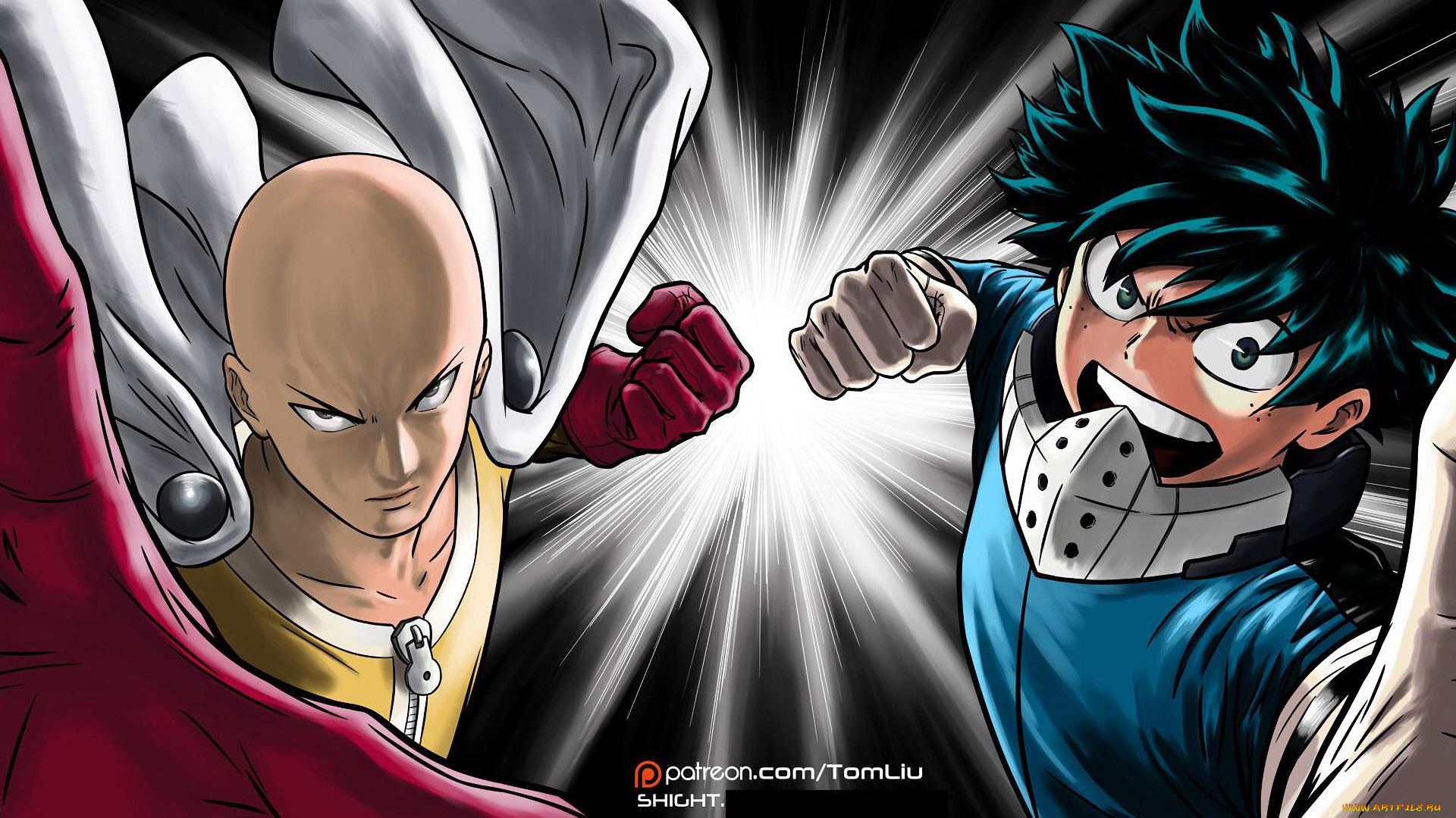 аниме, unknown, , другое, изуку, сайтама