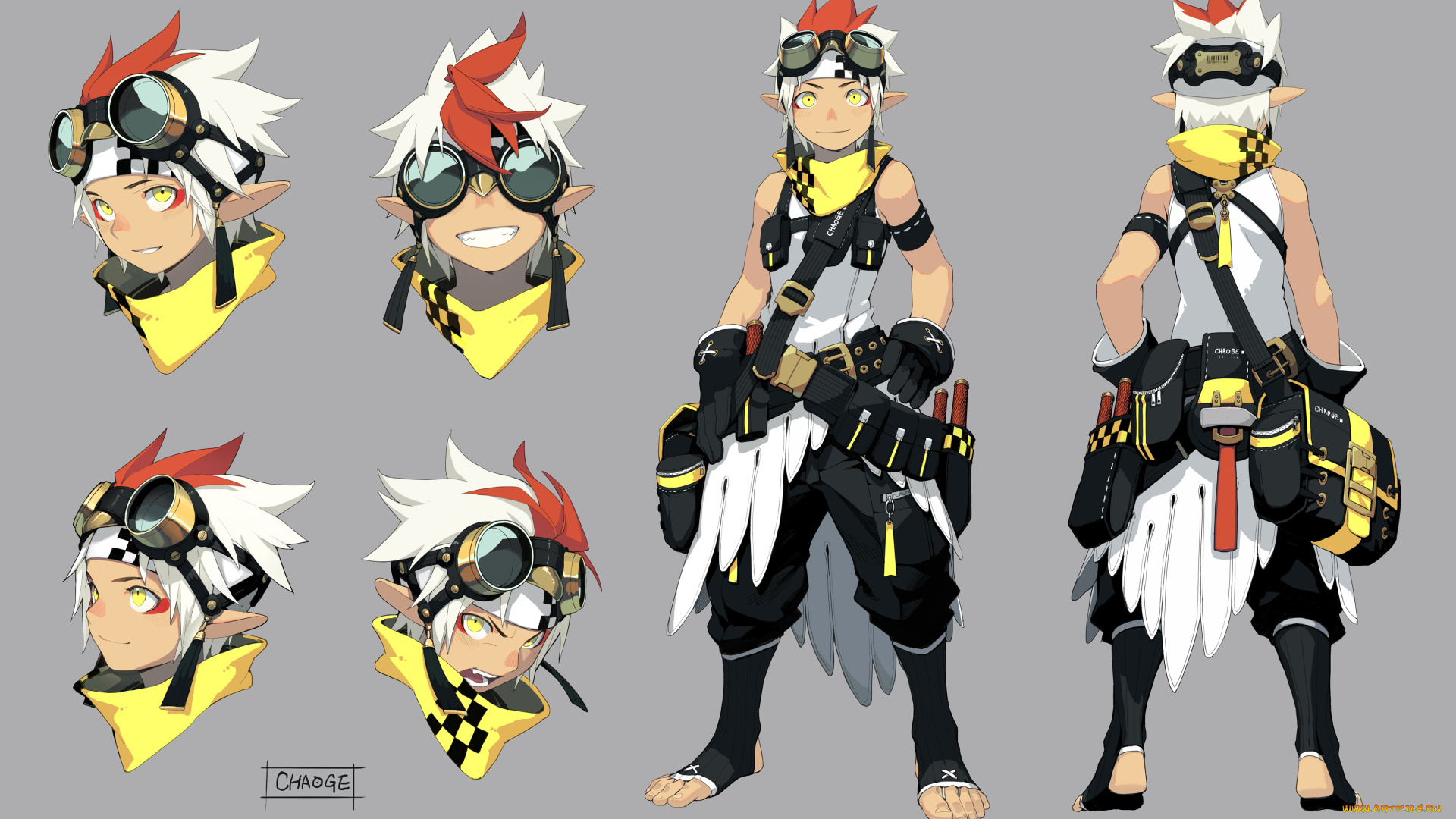 аниме, животные, , существа, blockun