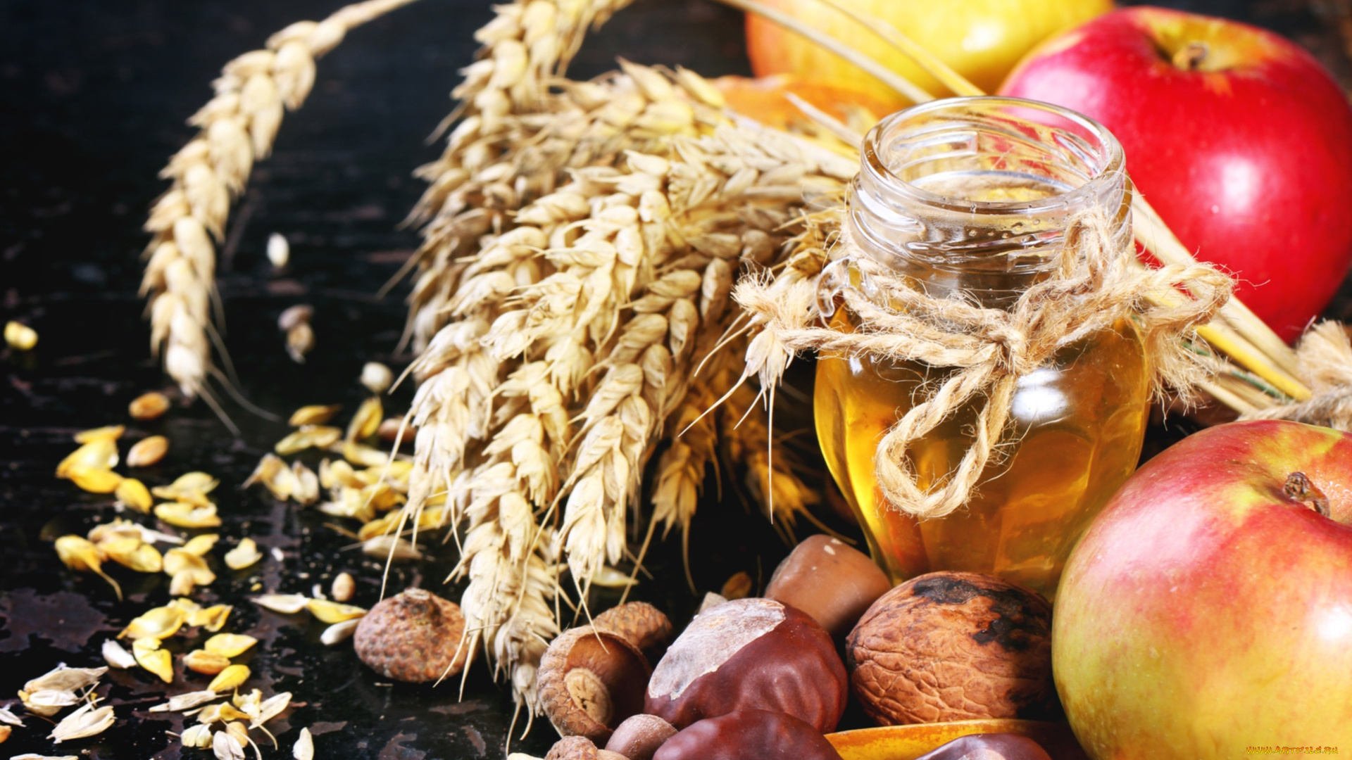 еда, мёд, , варенье, , повидло, , джем, яблоко, пшеница, орехи, мед