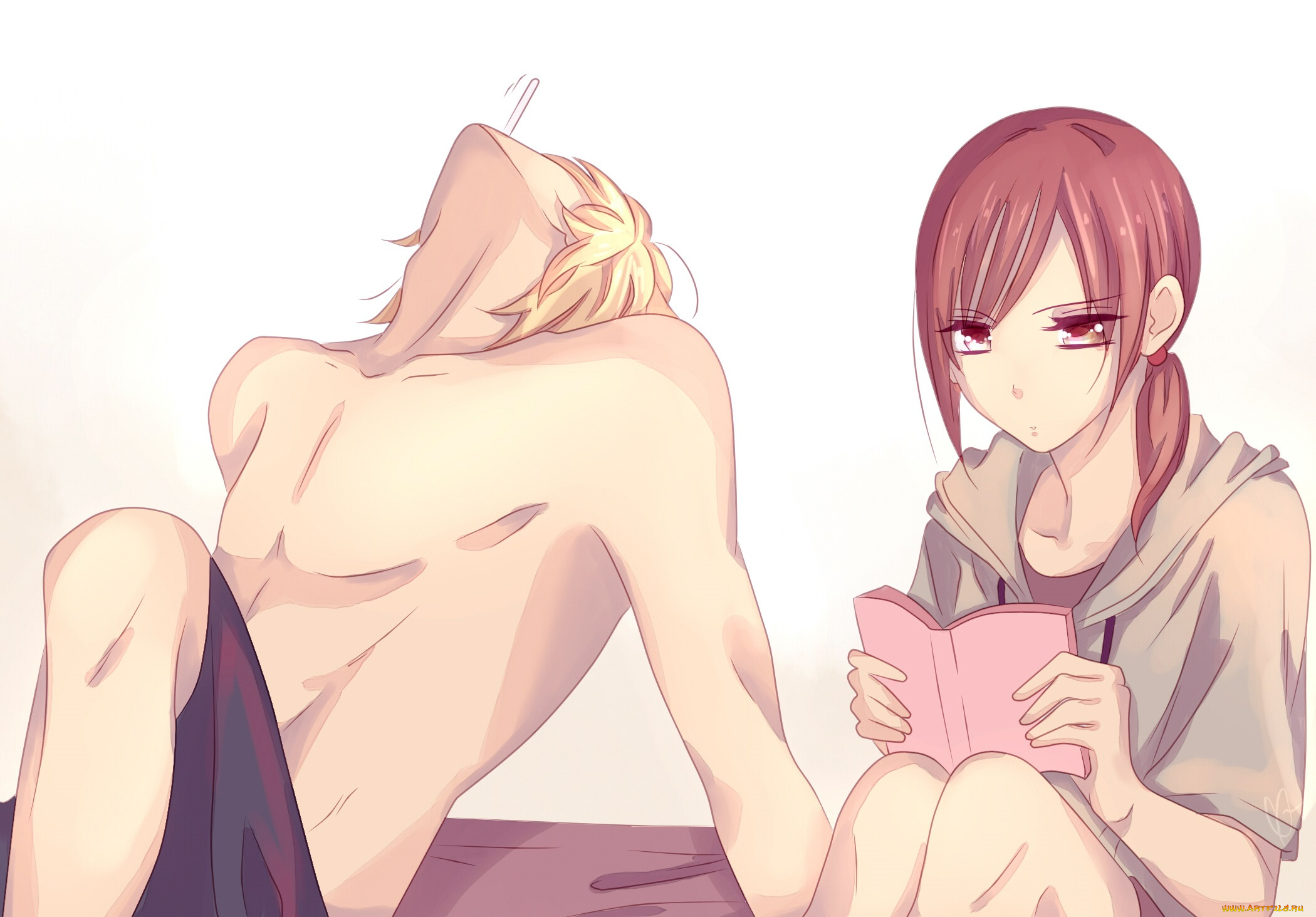 аниме, namaikizakari, парень, девушка